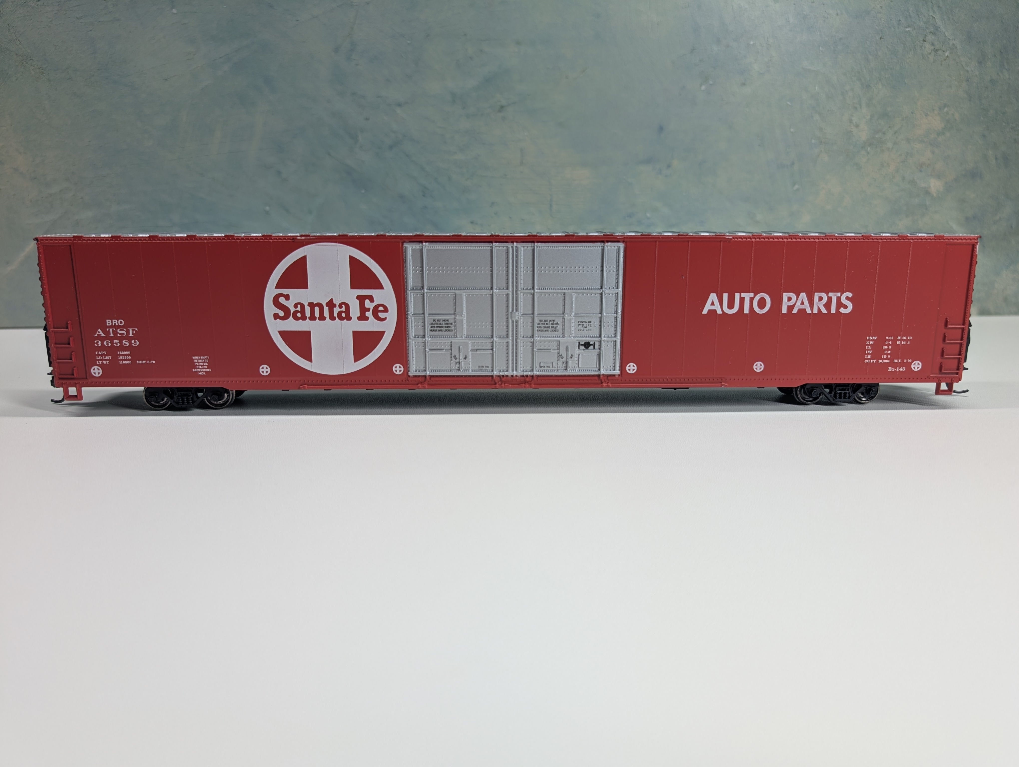 USED Athearn HO Scale 86' HI-Cube Box Car Santa Fe ATSF #36589
