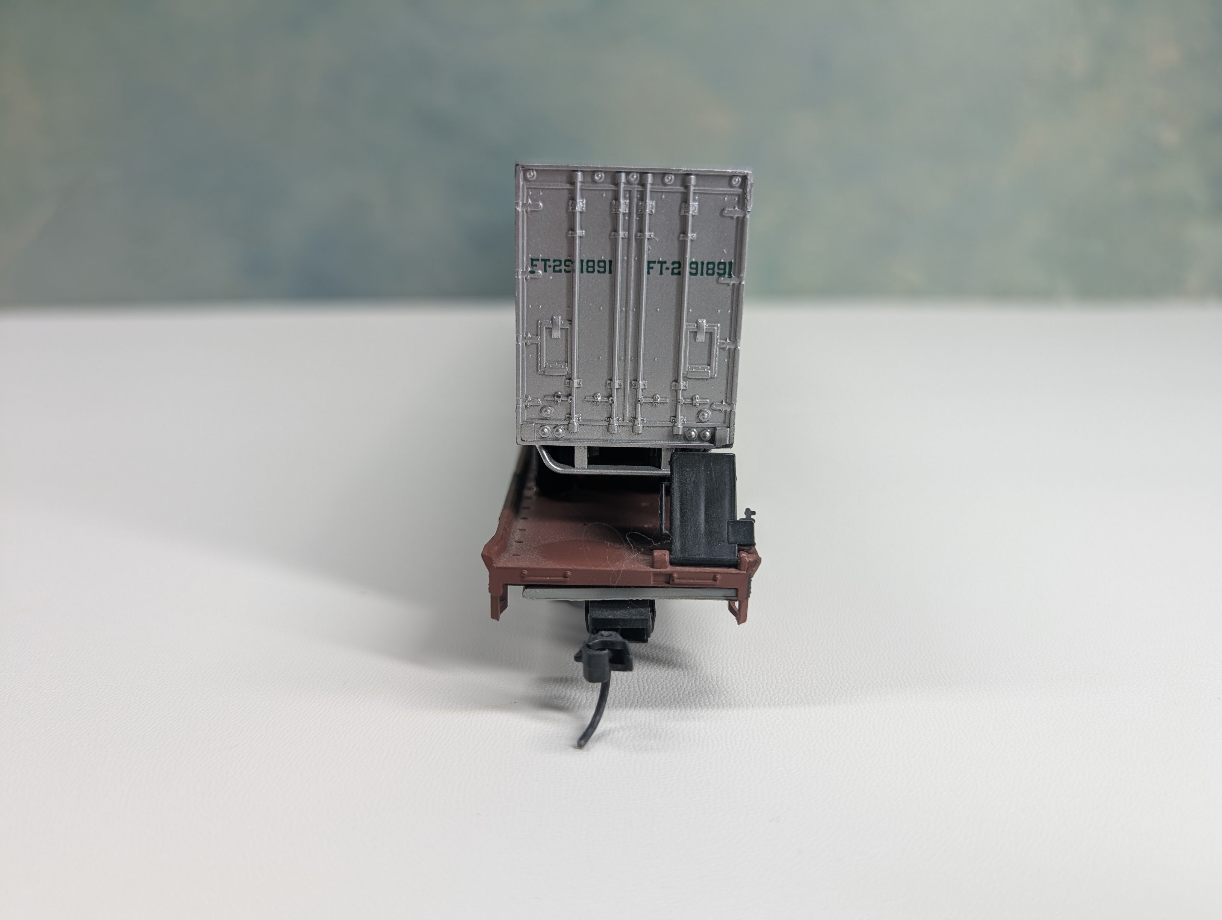 USED Athearn HO Scale 85' Flat Car w/ Fruit Growers Trailers North American Car Crop NAFX #103