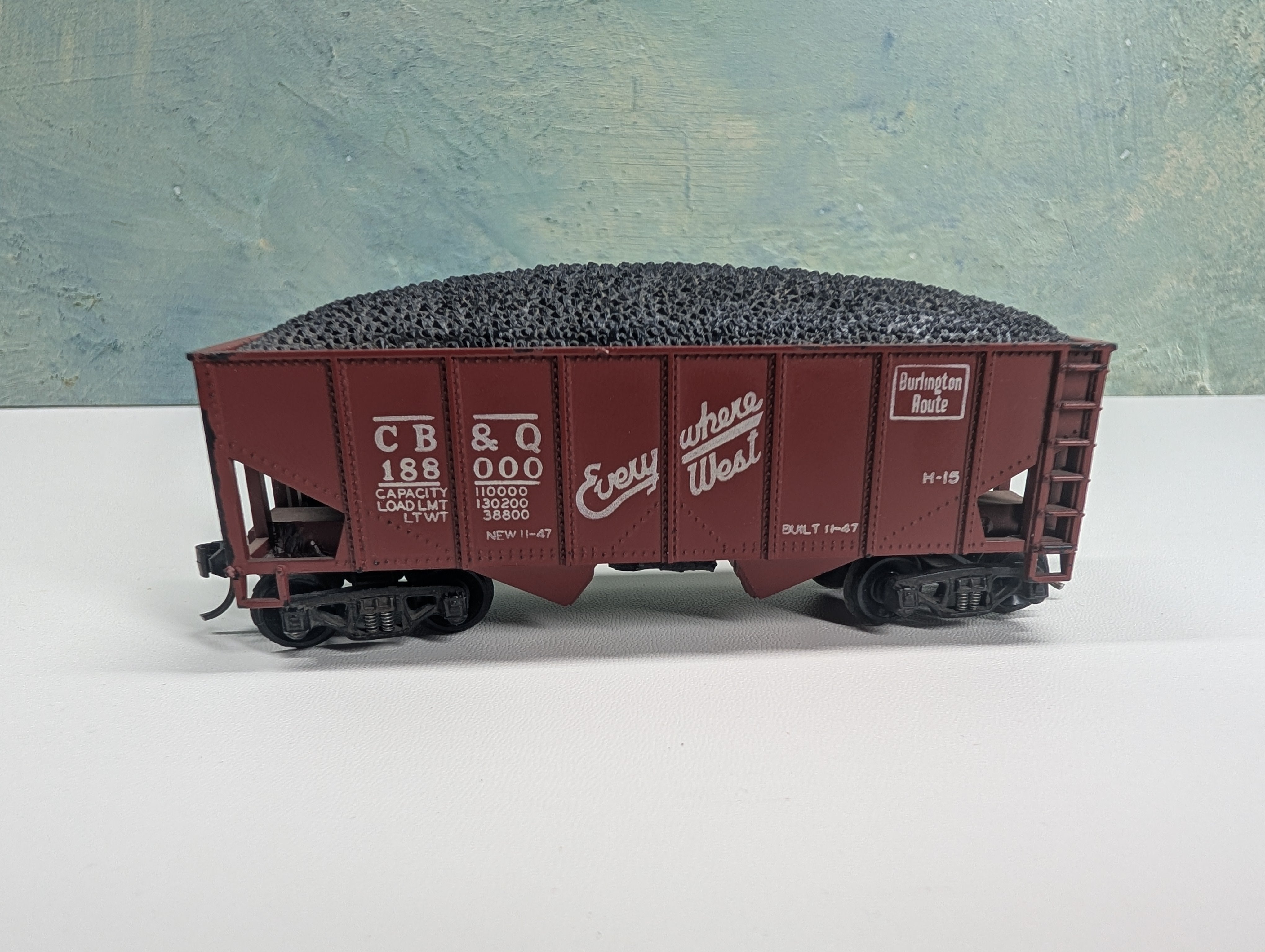 USED Varney HO Scale 2 Bay Coal Hopper CB&Q #188000