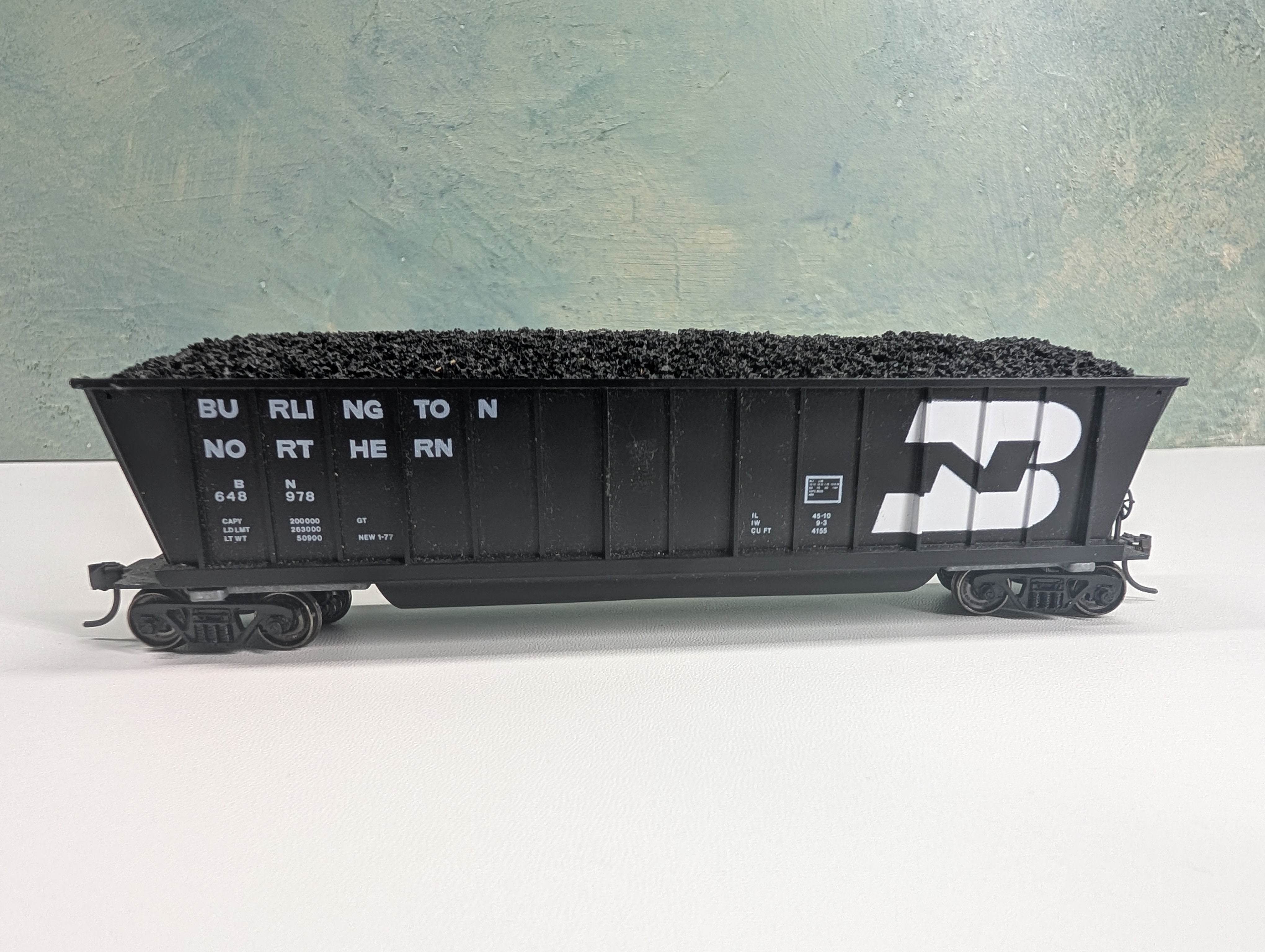 USED Roundhouse HO Scale Bathtub Gondola Burlington Northern BN #648978