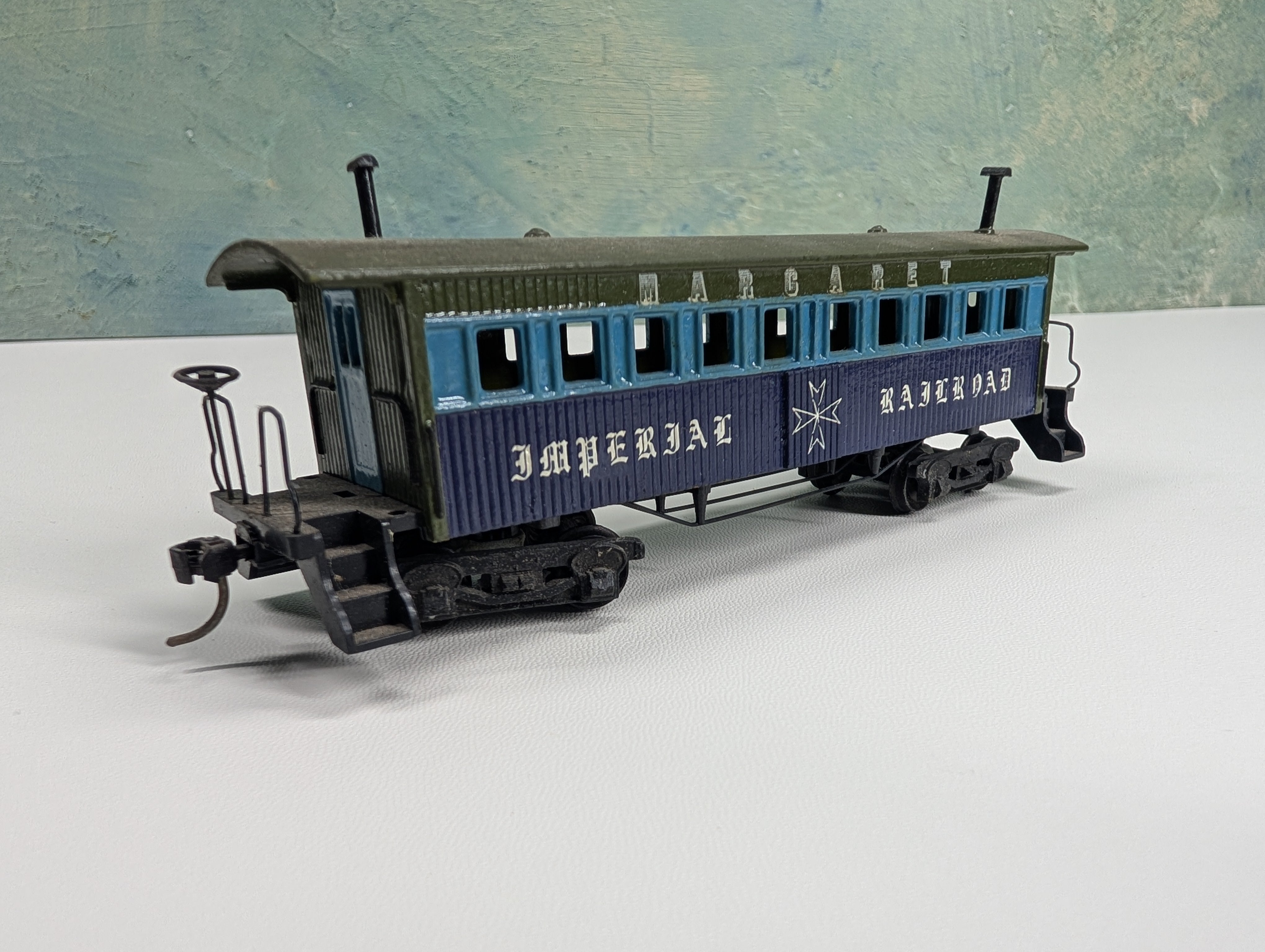 USED Mantua HO Scale Old-Time Passenger Car Imperial Railroad Marcaret Rare Custom