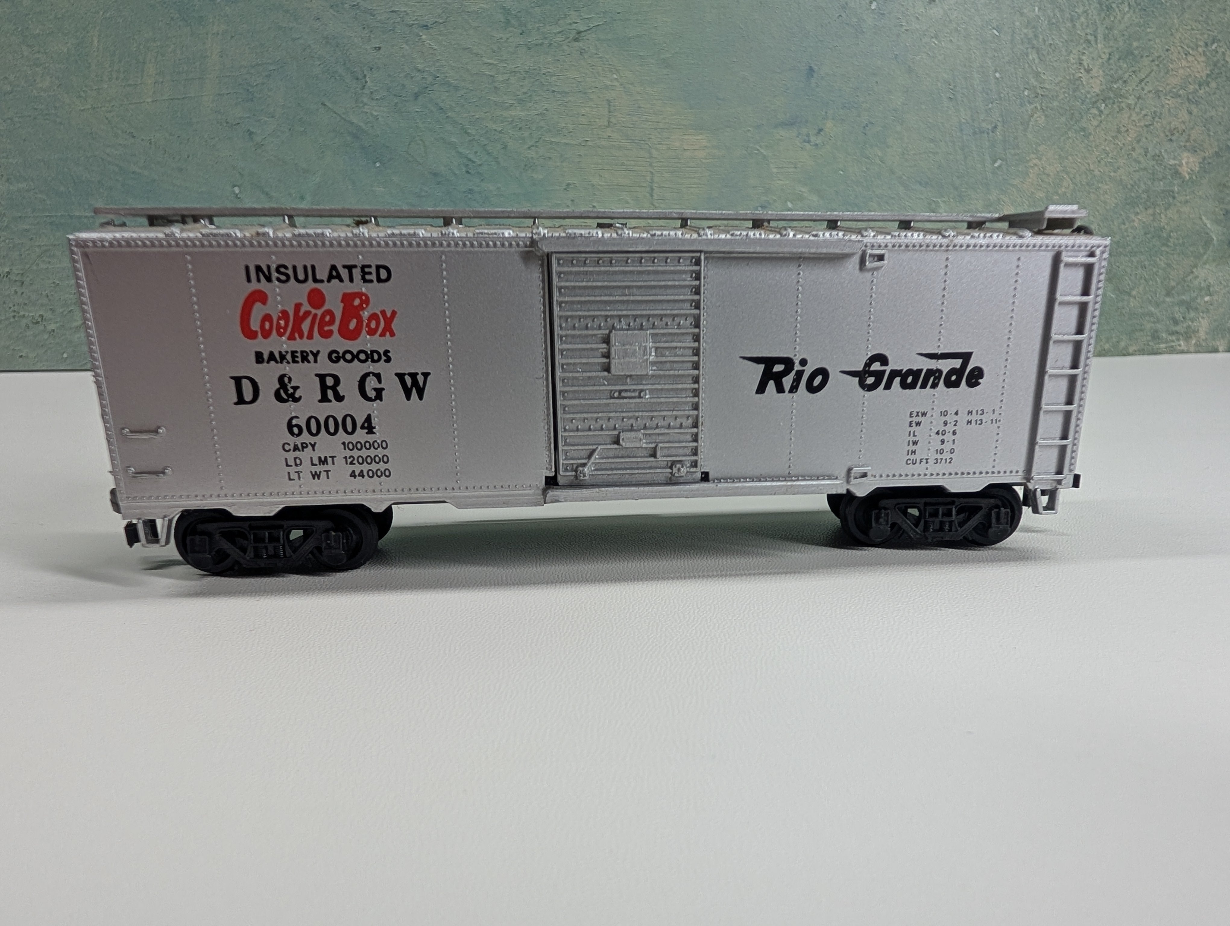 USED Bachmann HO Scale 40' Box Car w/ Modern Gearboxes Rio Grande D&RGW #60004