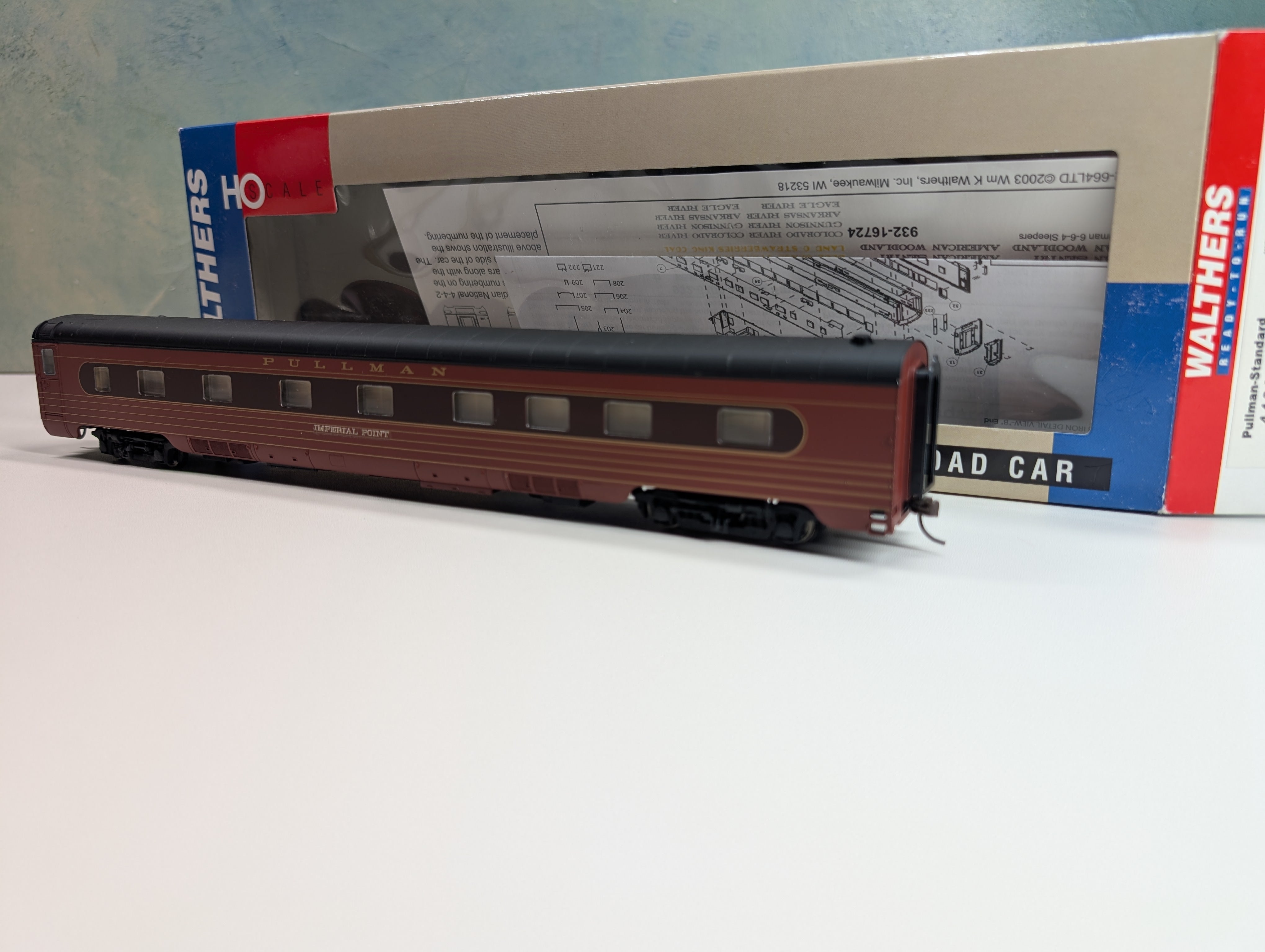 USED Walthers 932-16704 HO Scale Pullman-Standard 4-4-2 Sleeper Passenger Car Pennsylvania Imperial Point