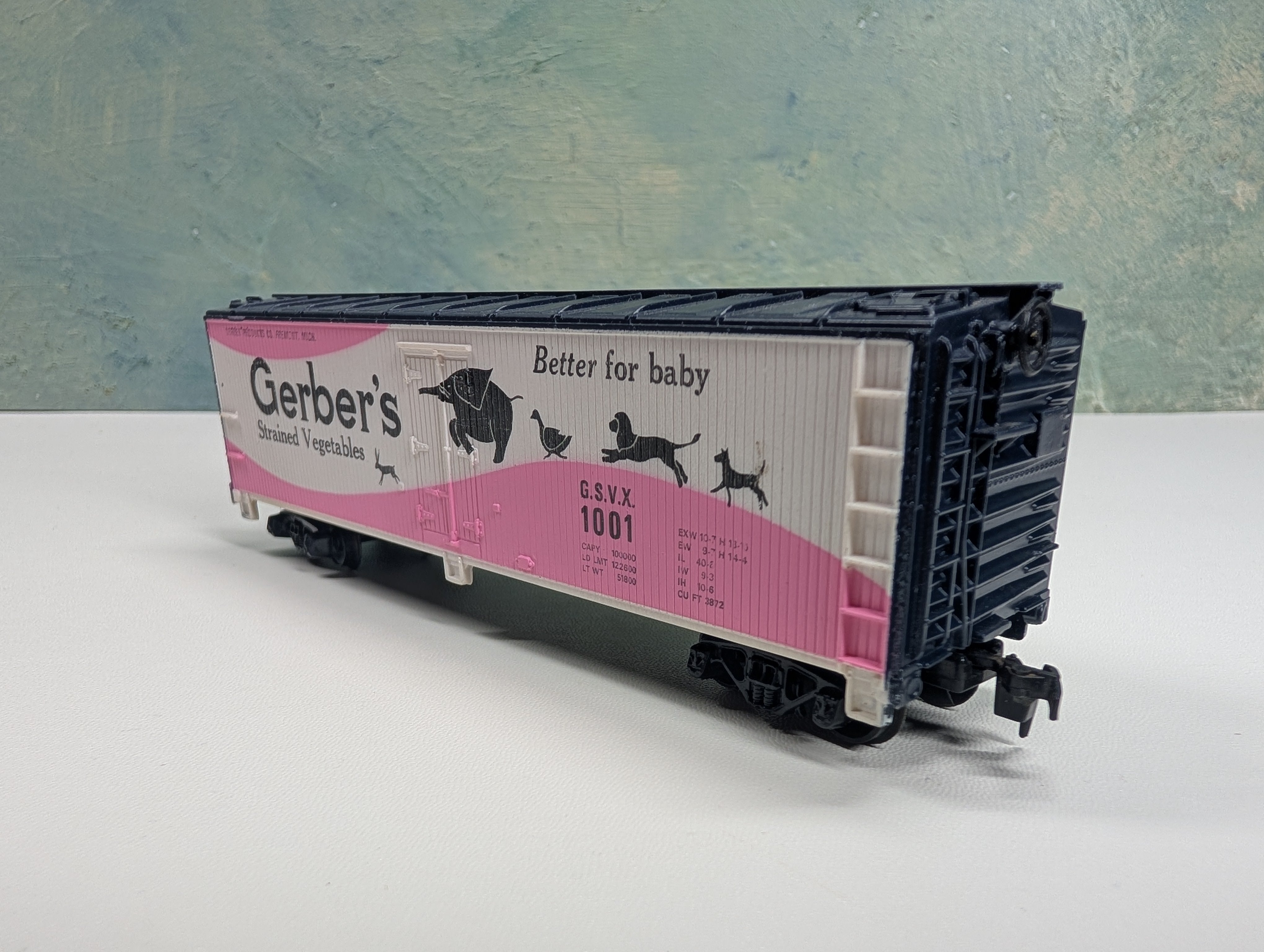 USED Tyco HO Scale 40' Billboard Box Car Gerber's GSVX #1001