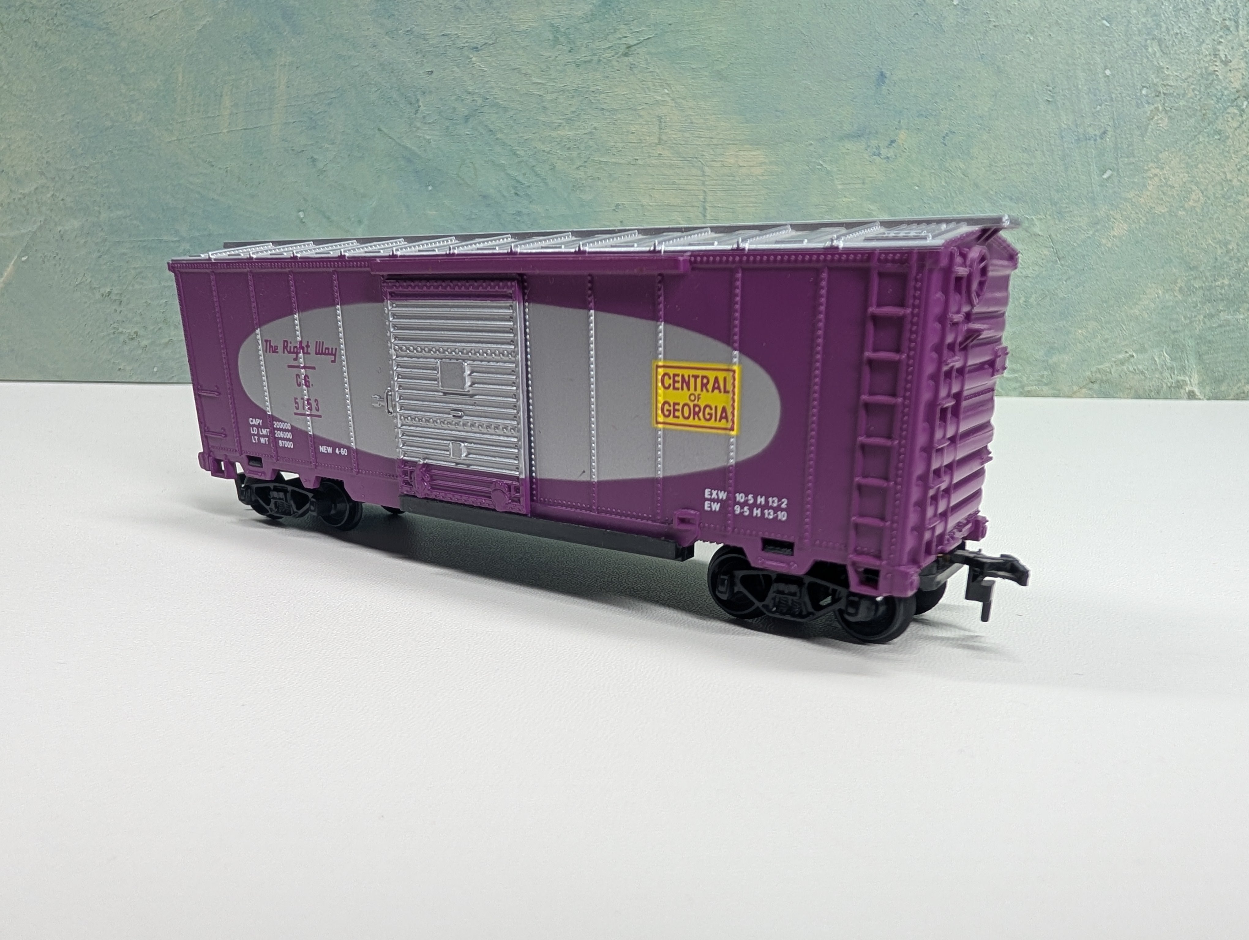 USED HO Scale 40' Box Car Central of Georgia CG #5753