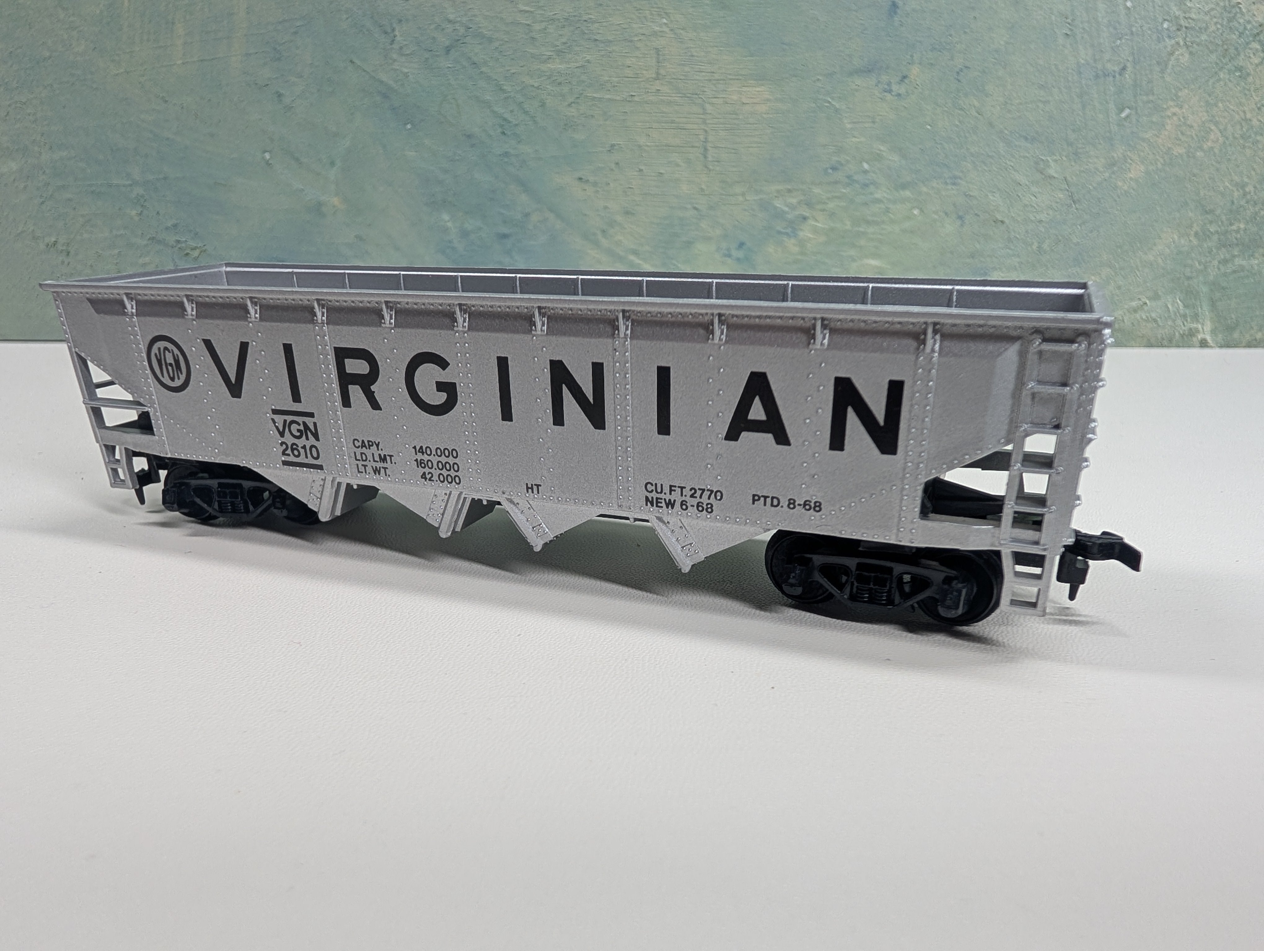 USED Tyco HO Scale Open Hopper Virginian VGN #2610
