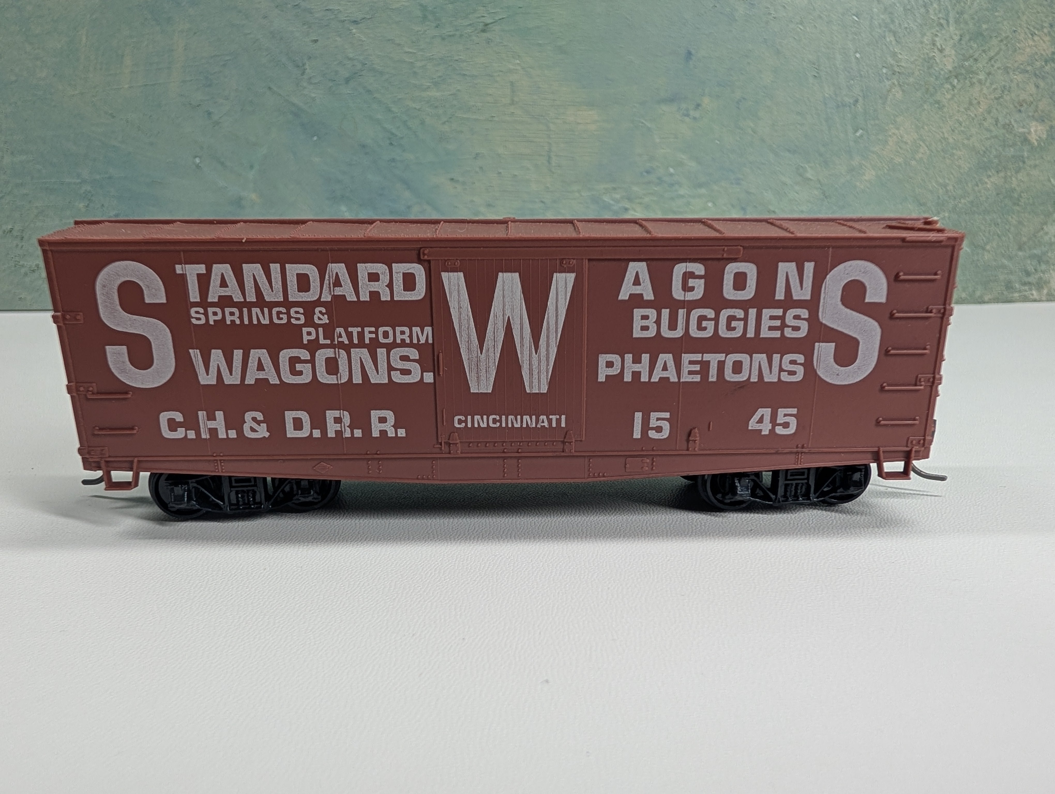 USED Roundhouse HO Scale Old Time Billboard Box Car Standard Wagons CH&DRR #1545