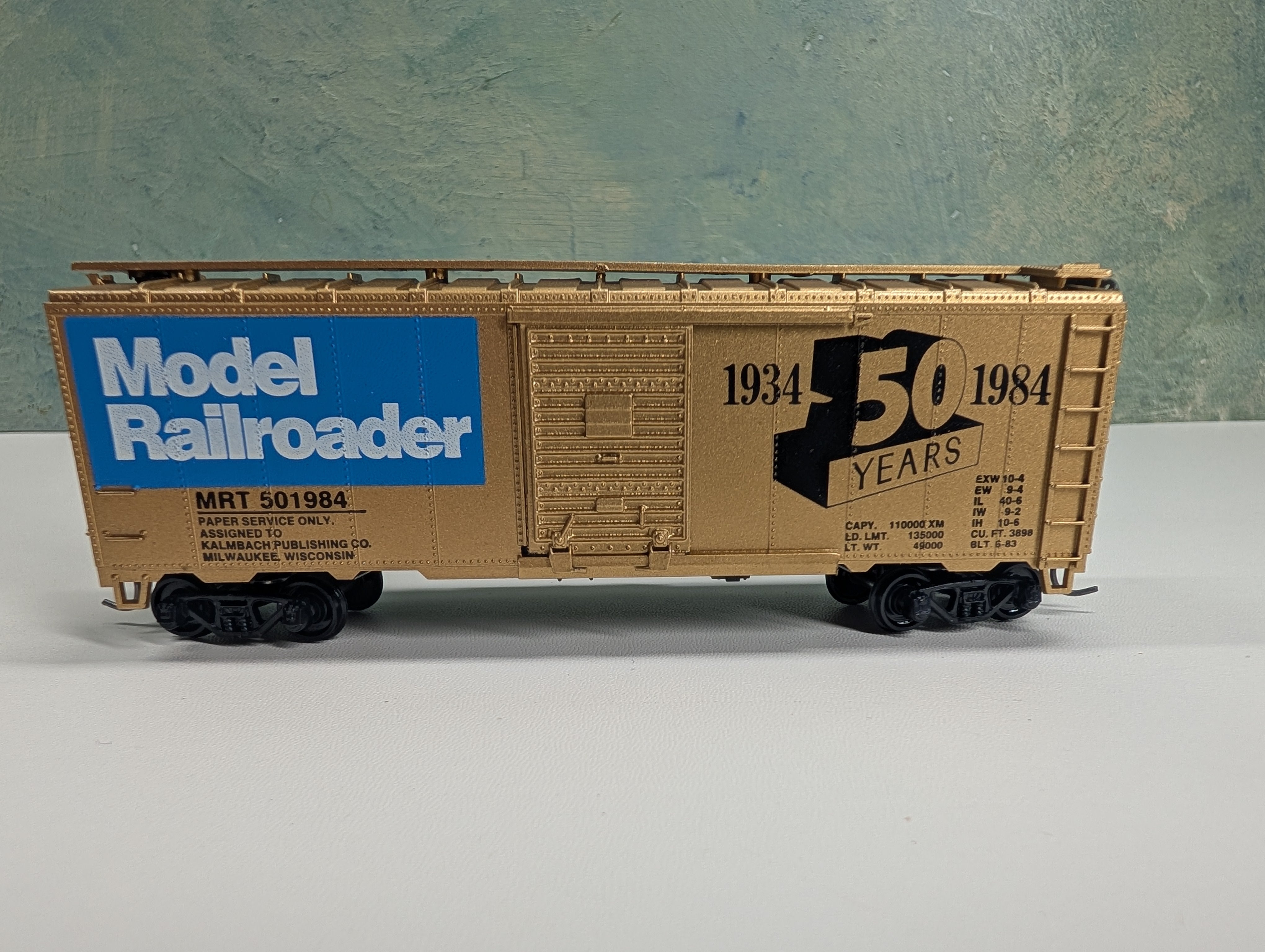 USED Athearn HO Scale 40' Box Car Model Railroader Anniversary Car MRT #501984