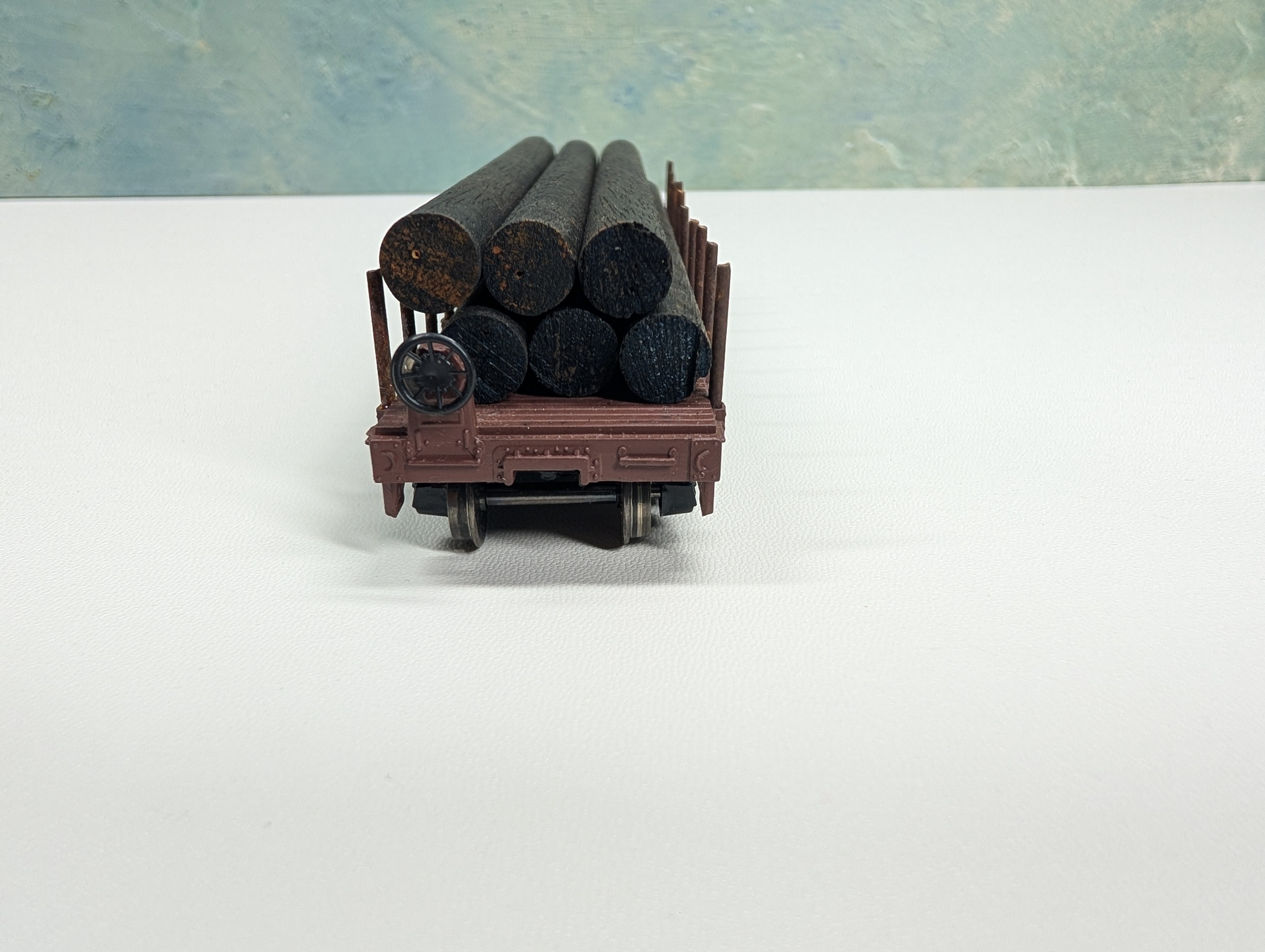 USED Athearn HO Scale Stake Flat Car w/ Lumber New York Central NYC #499706 Metal Wheels