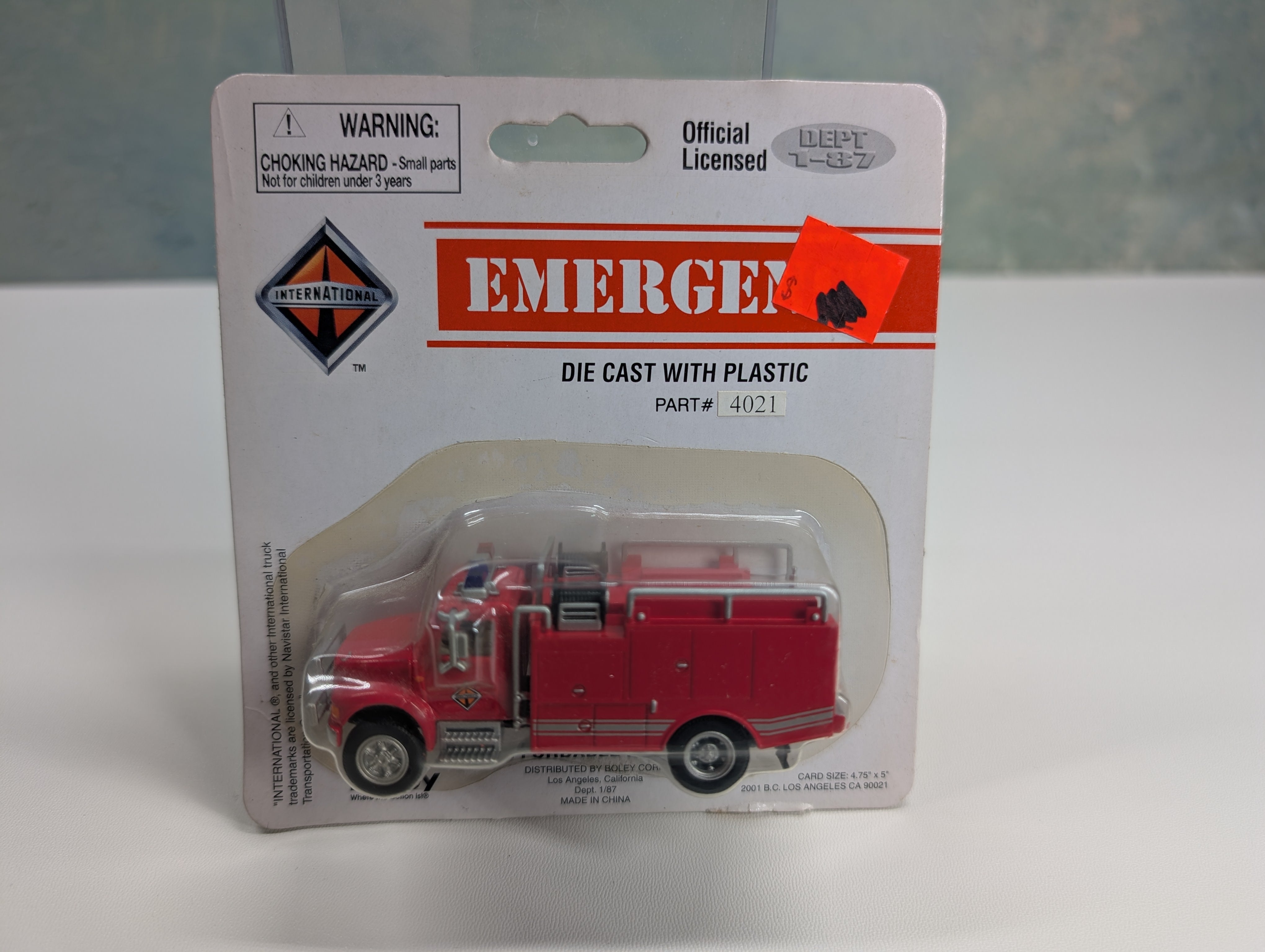 Boley 4021 HO Scale International Emergency Vehicle Red Cab/Red Body