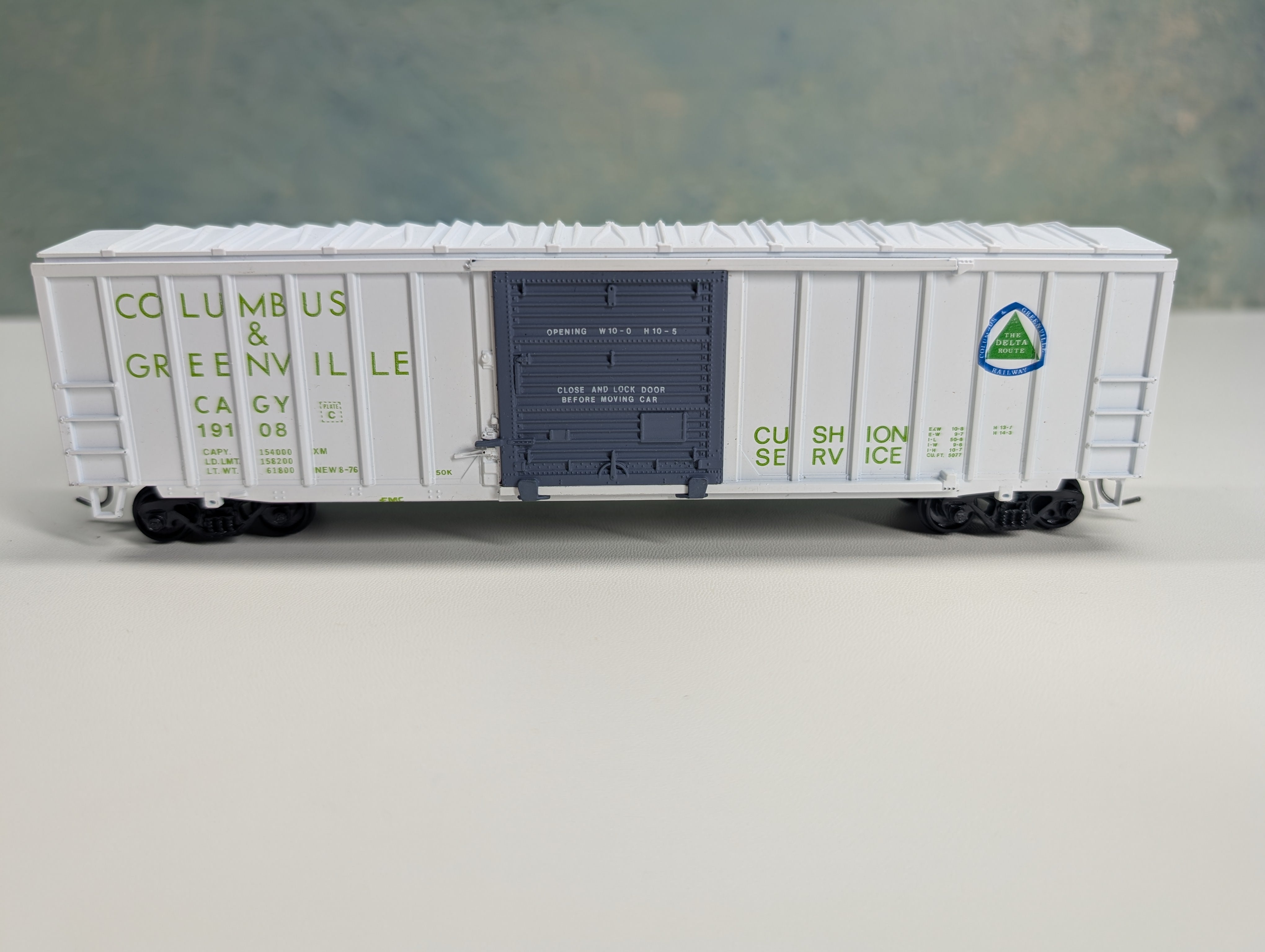 USED Athearn HO Scale 50' Box Car Columbus and Greenville Railway CAGY #19108 Bev-Bel
