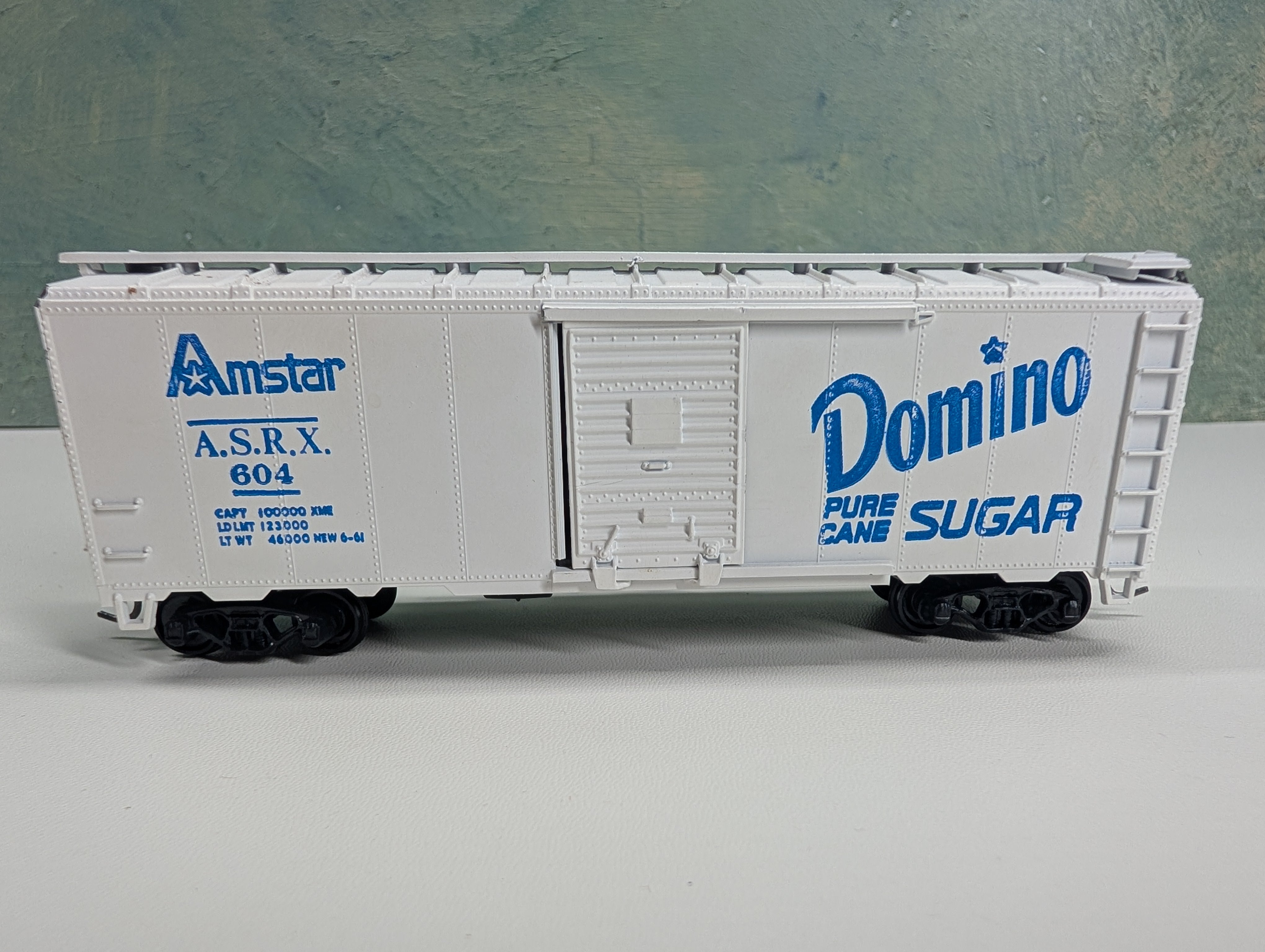 USED Athearn HO Scale 40' Box Car Domino Sugar Amstar ASRX #604 Pure Cane Sugar, Bev-Bel