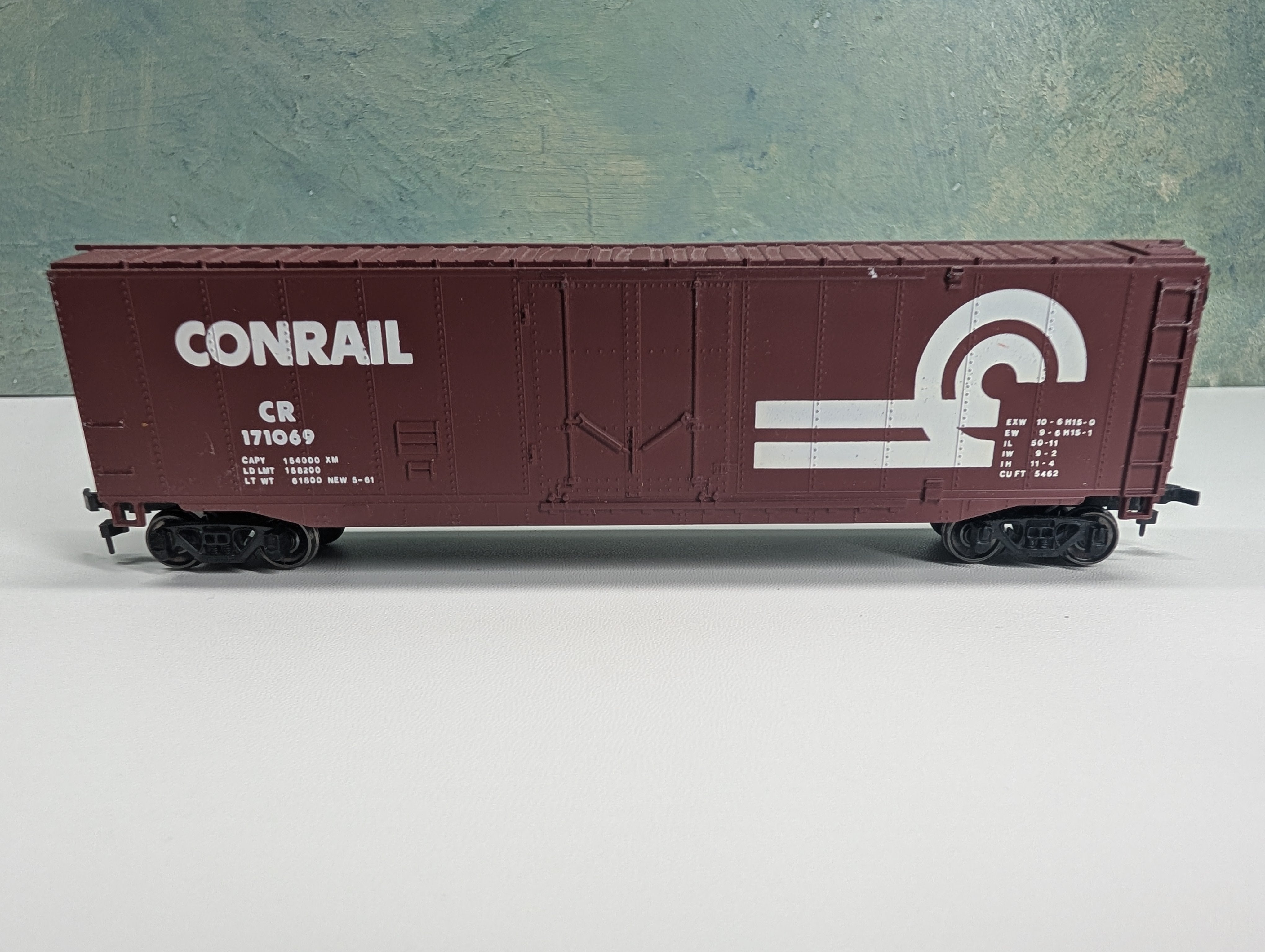 USED Bachmann HO Scale 50' Box Car Conrail CR #171069 Metal Wheels