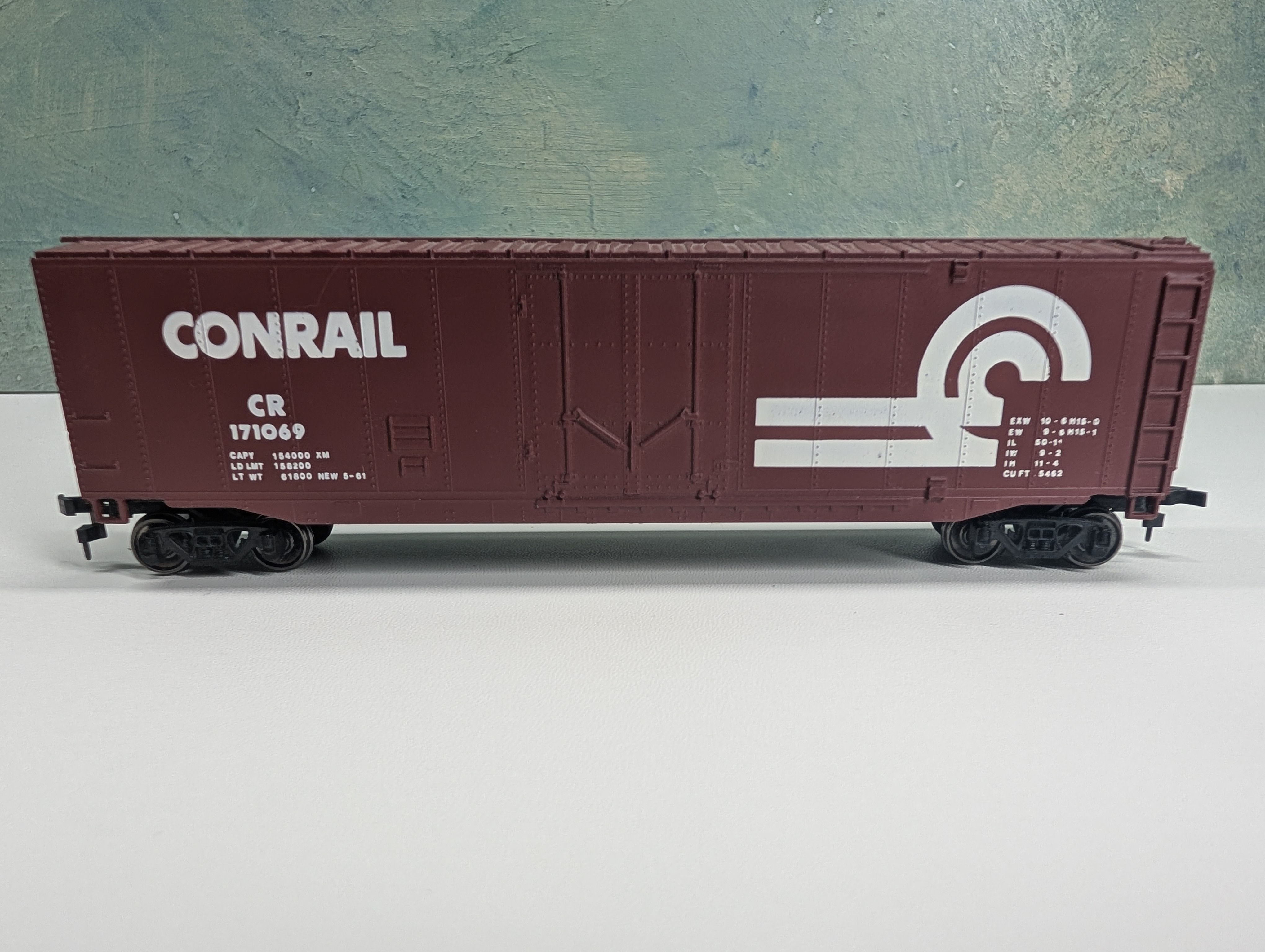 USED Bachmann HO Scale 50' Box Car Conrail CR #171069 Metal Wheels