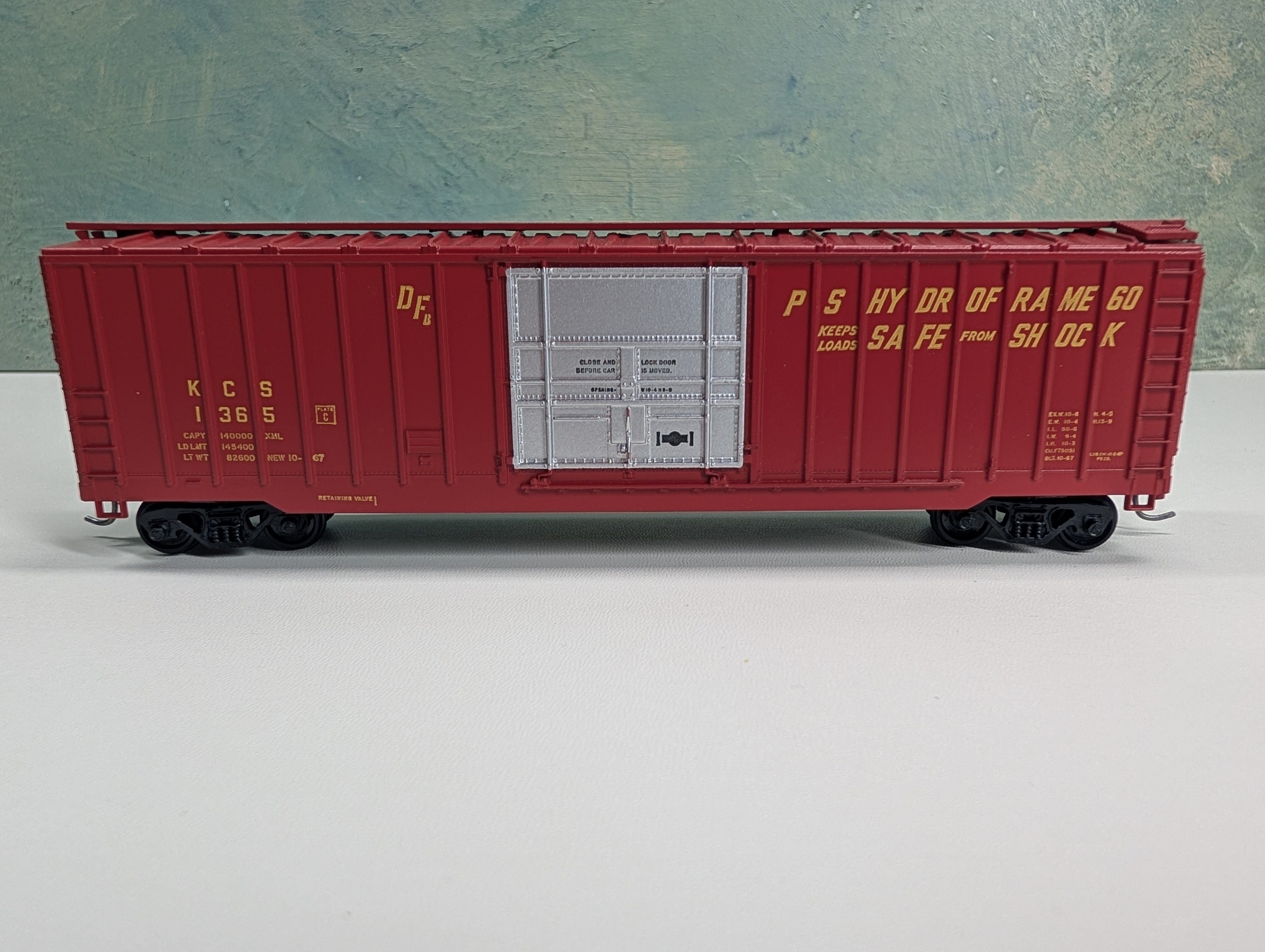USED Athearn HO Scale 50' Box Car Kansas City Southern KCS #1365