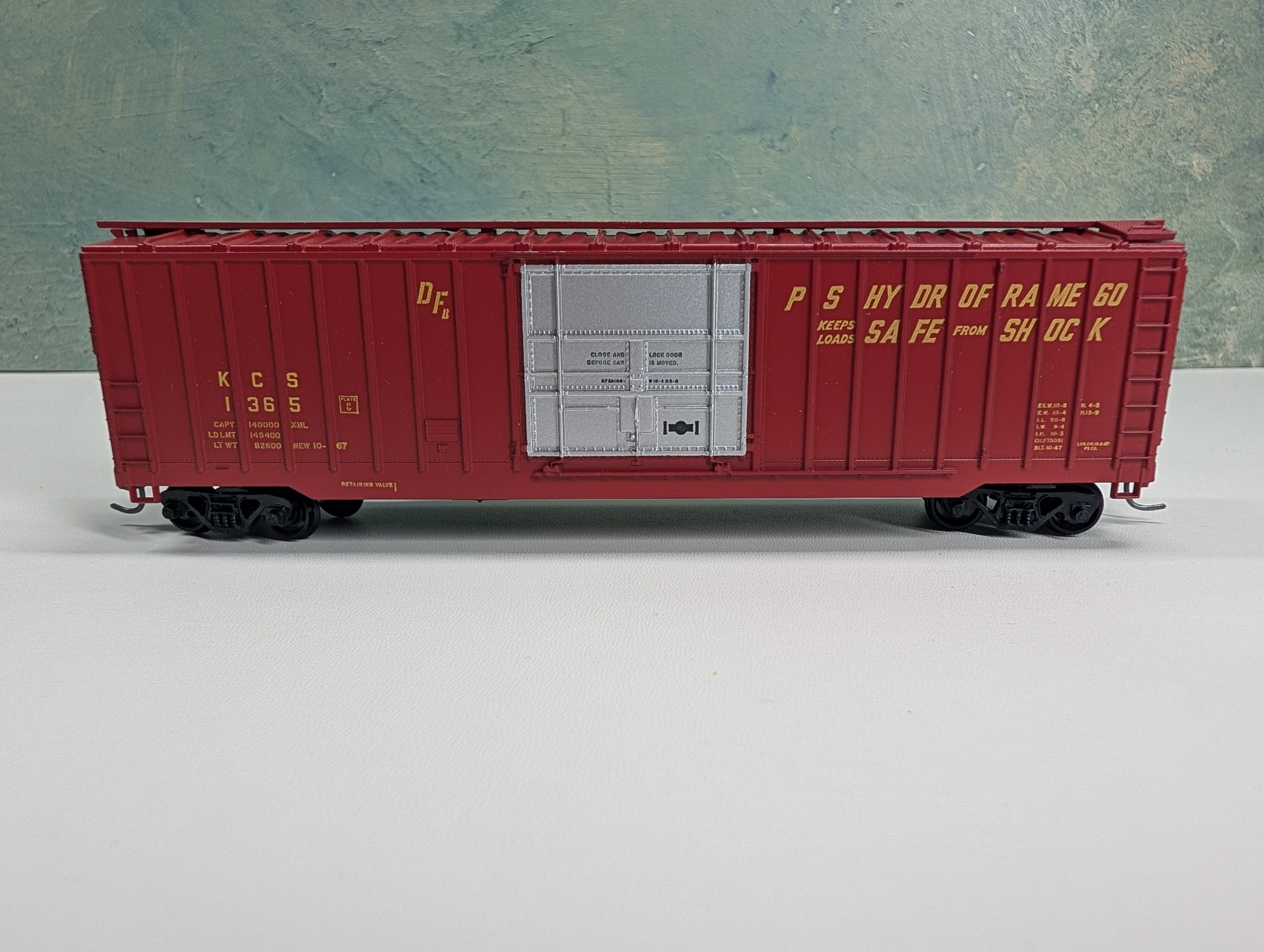 USED Athearn HO Scale 50' Box Car Kansas City Southern KCS #1365