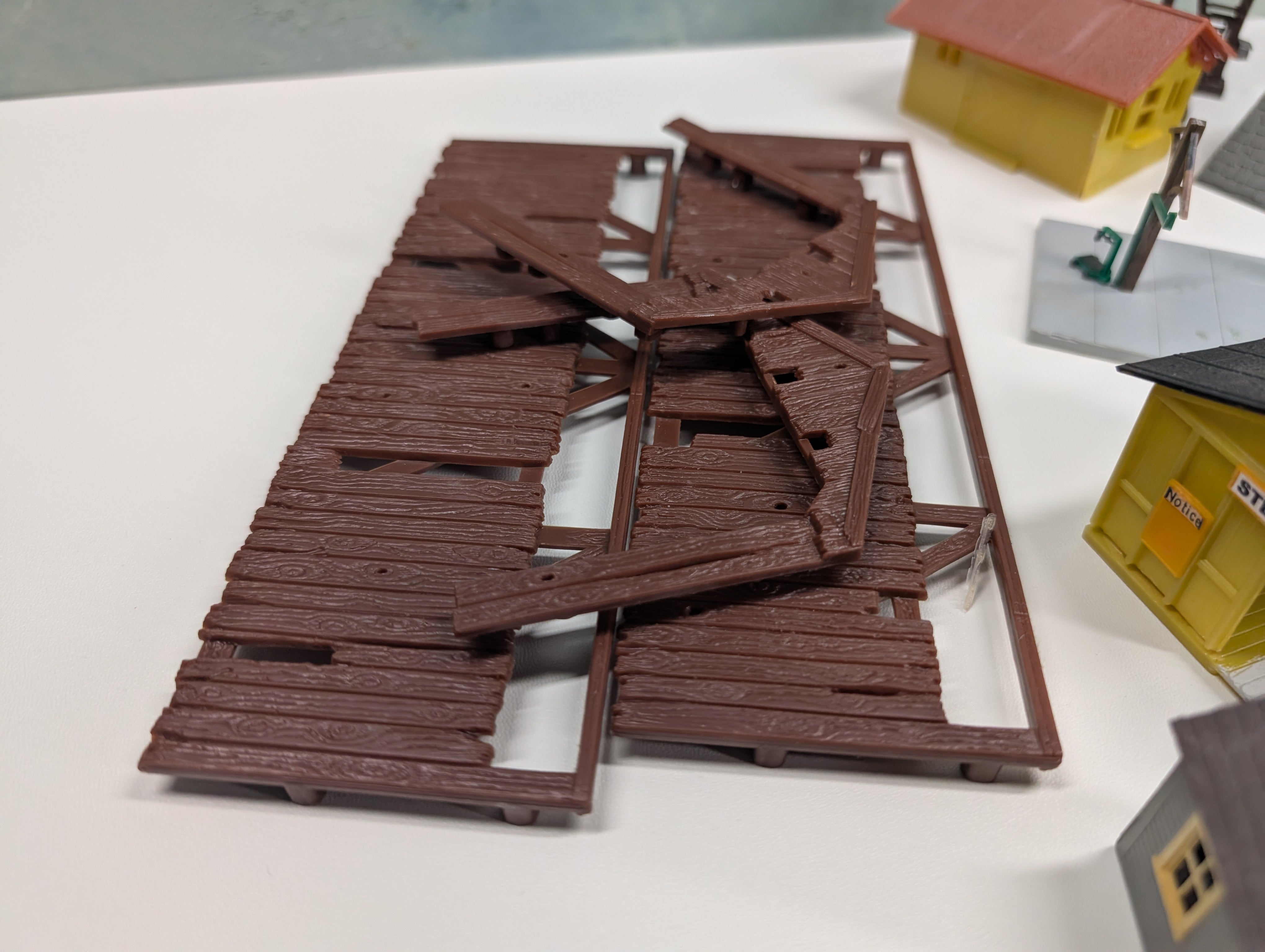 USED HO Scale Lot of Small Buildings and Building Parts, Great for Scratch Building