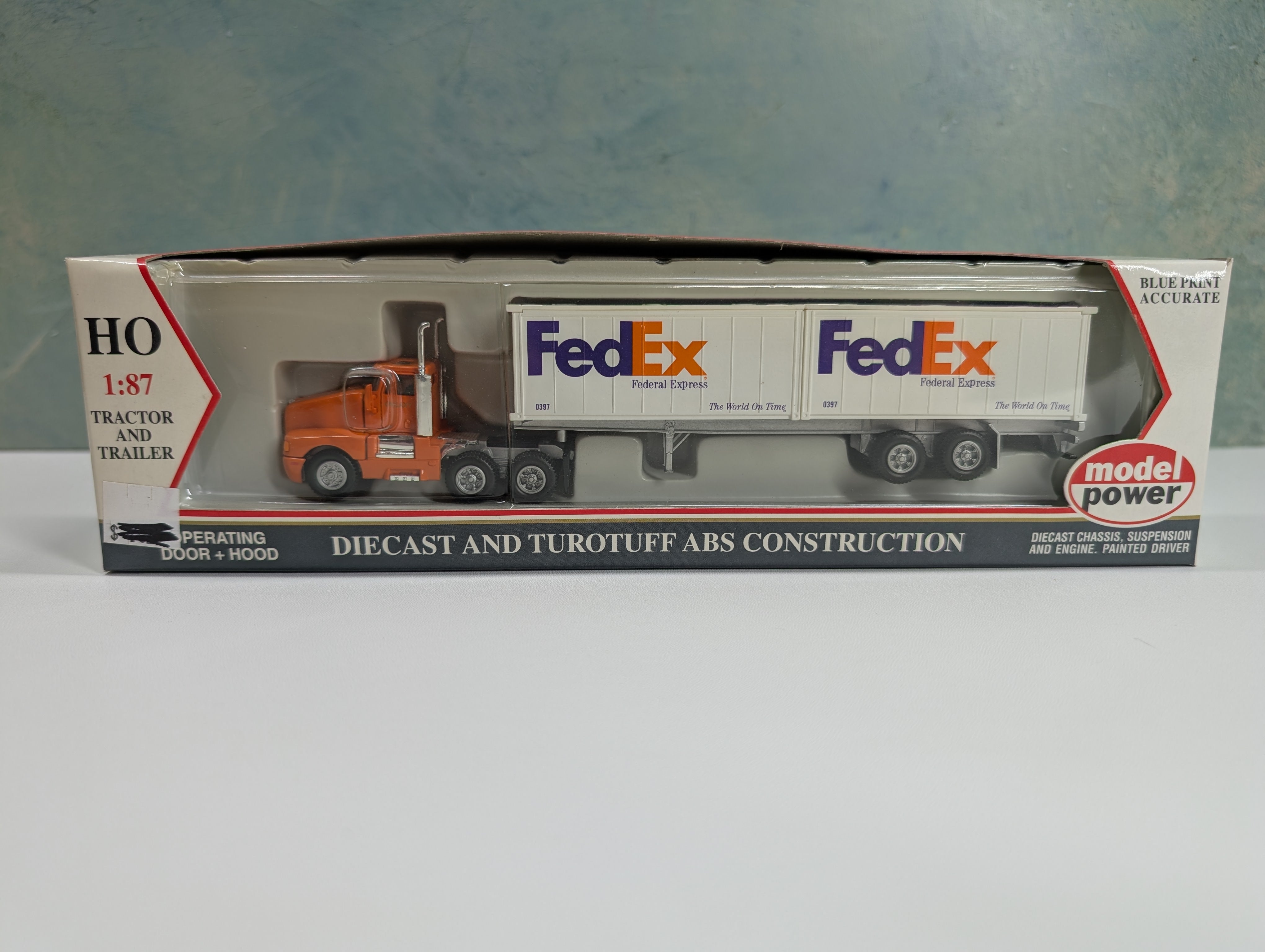 Model Power 22002 HO Scale Tractor & Trailer Fedex #0397