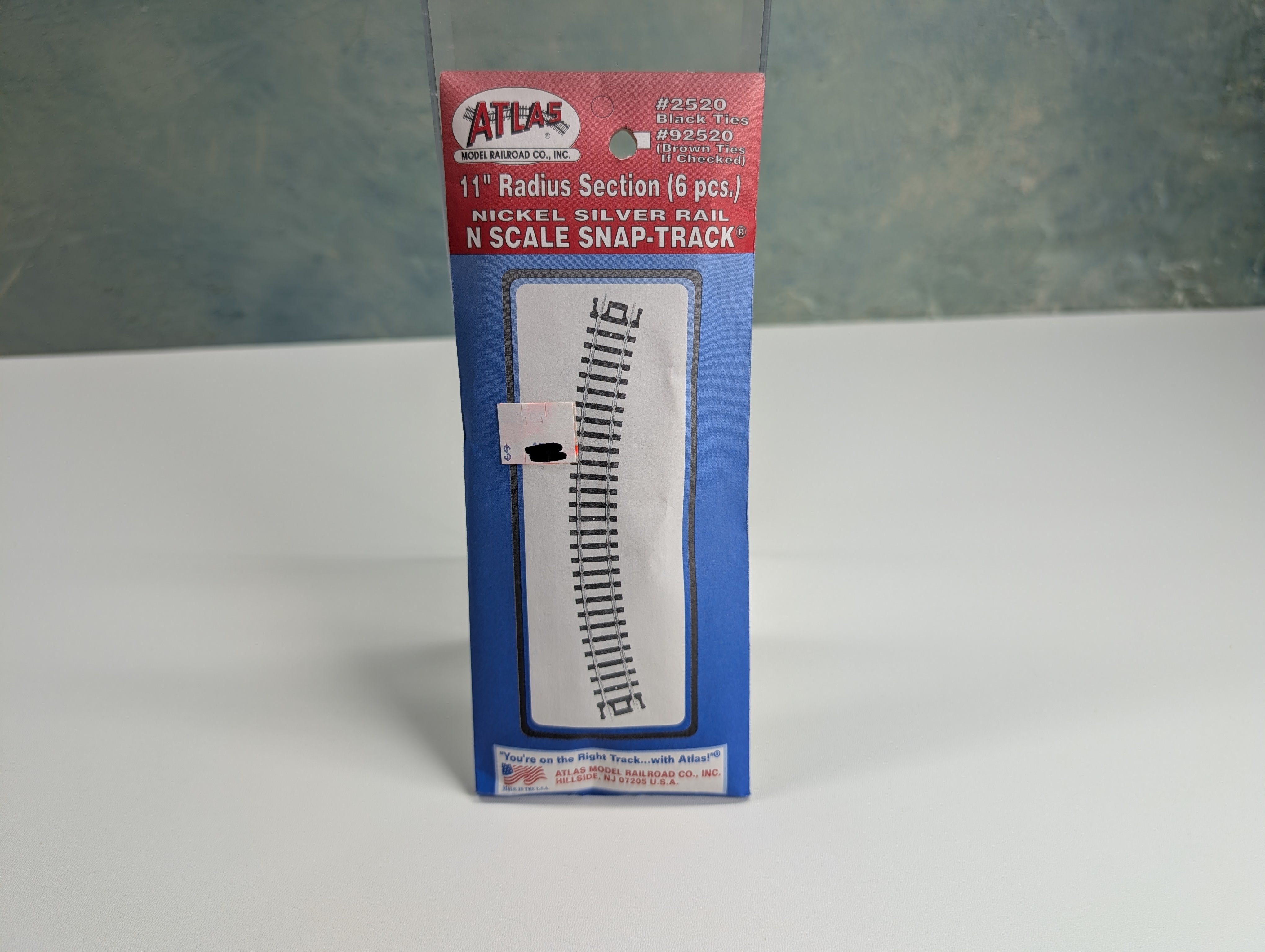 Atlas 2520 N Scale 11" Radius Track Code 80 Snap Track (6 pcs)