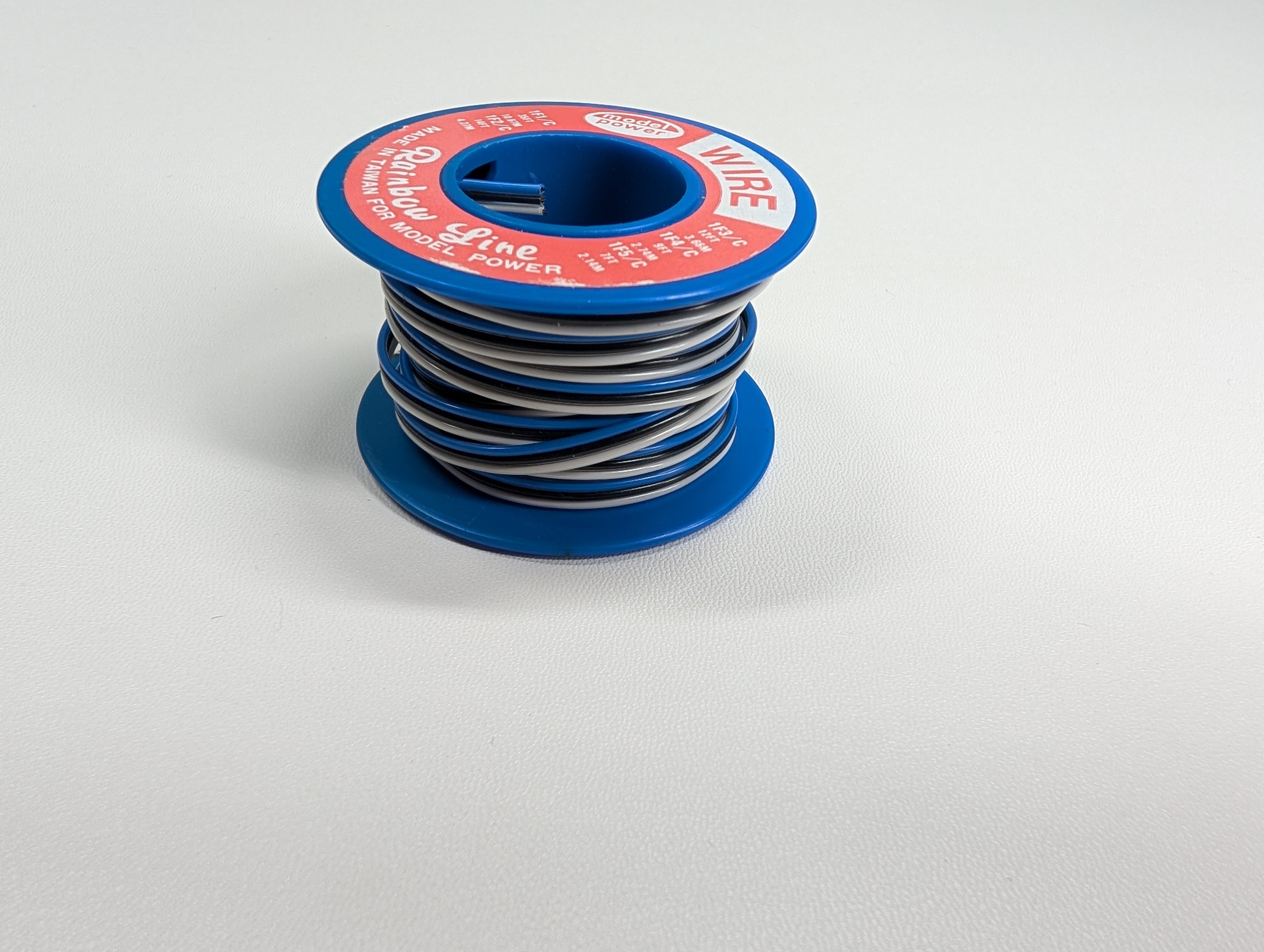 Model Power Multi Scale 3 Conductor Hook-Up Wire for Model Trains White,Blue,Black