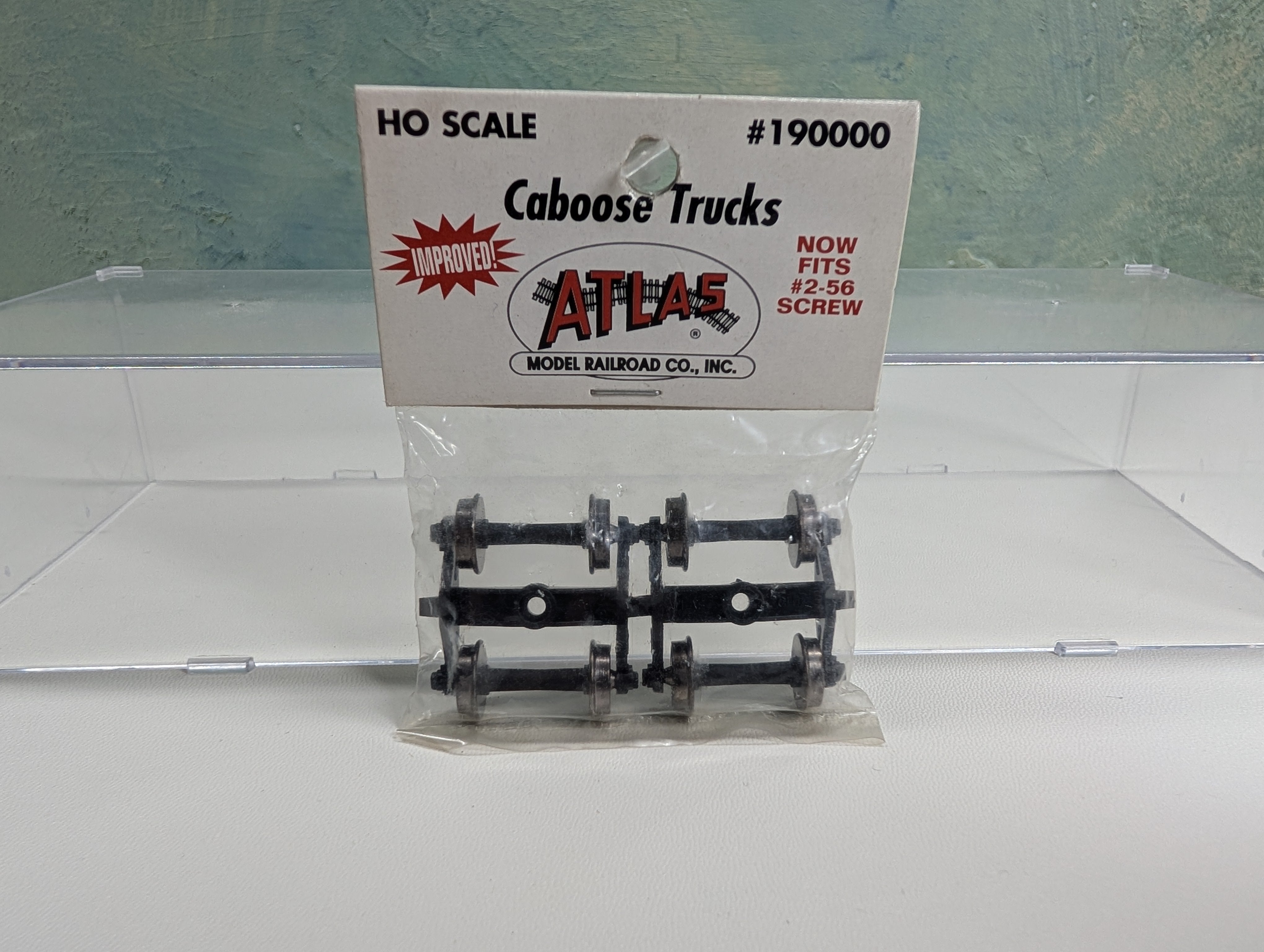 Atlas 190000 HO Scale Caboose Trucks, Roller Bearing (2 pcs)