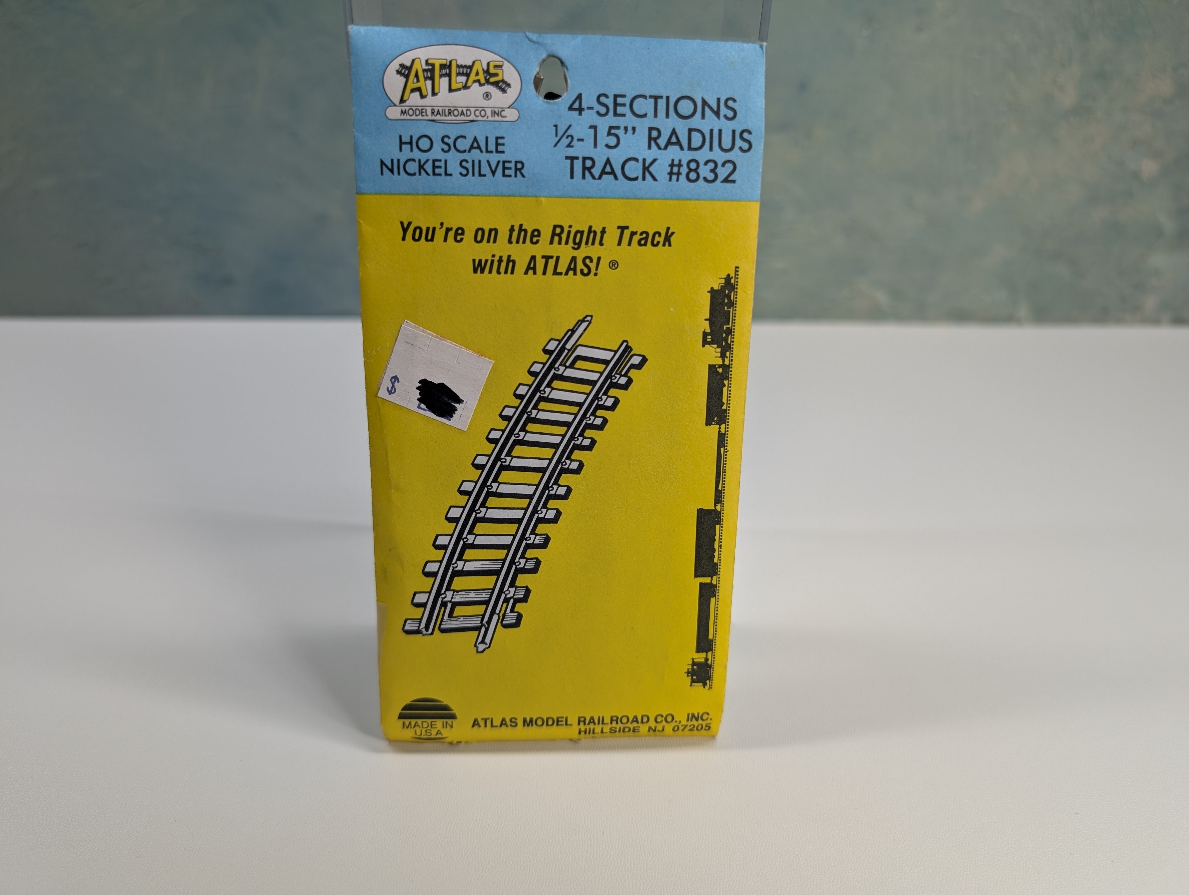 Atlas 832 HO Scale 1/2 15" Radius Snap-Track, Code 100 Nickel Silver (4 pcs)
