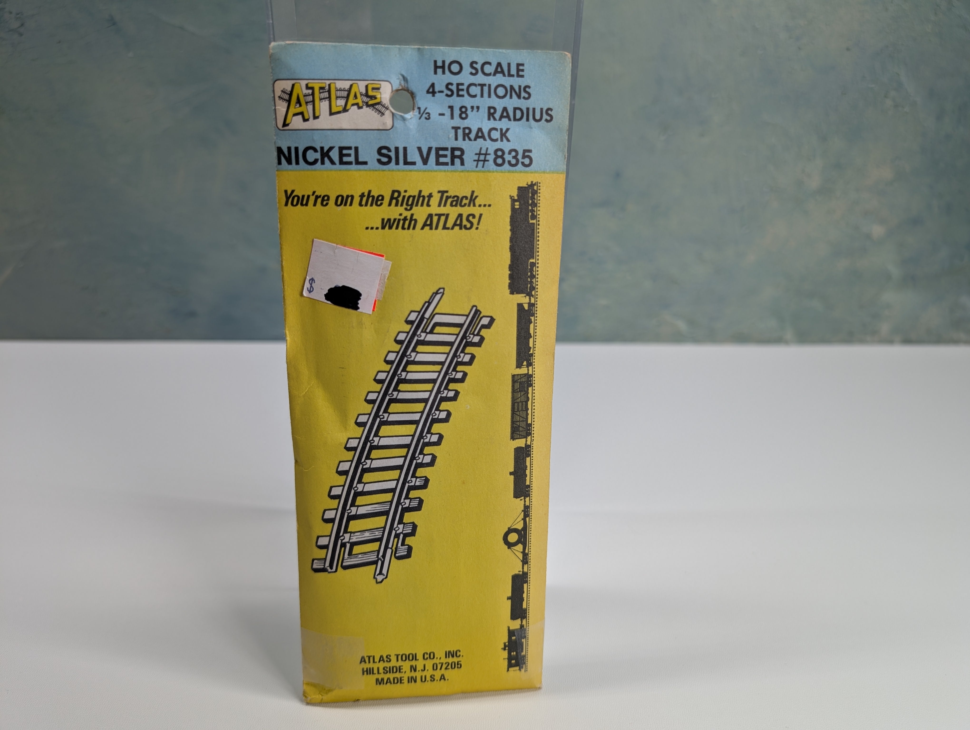 Atlas 835 HO Scale 1/3 18" Radius Snap-Track, Code 100 Nickel Silver (4 pcs)