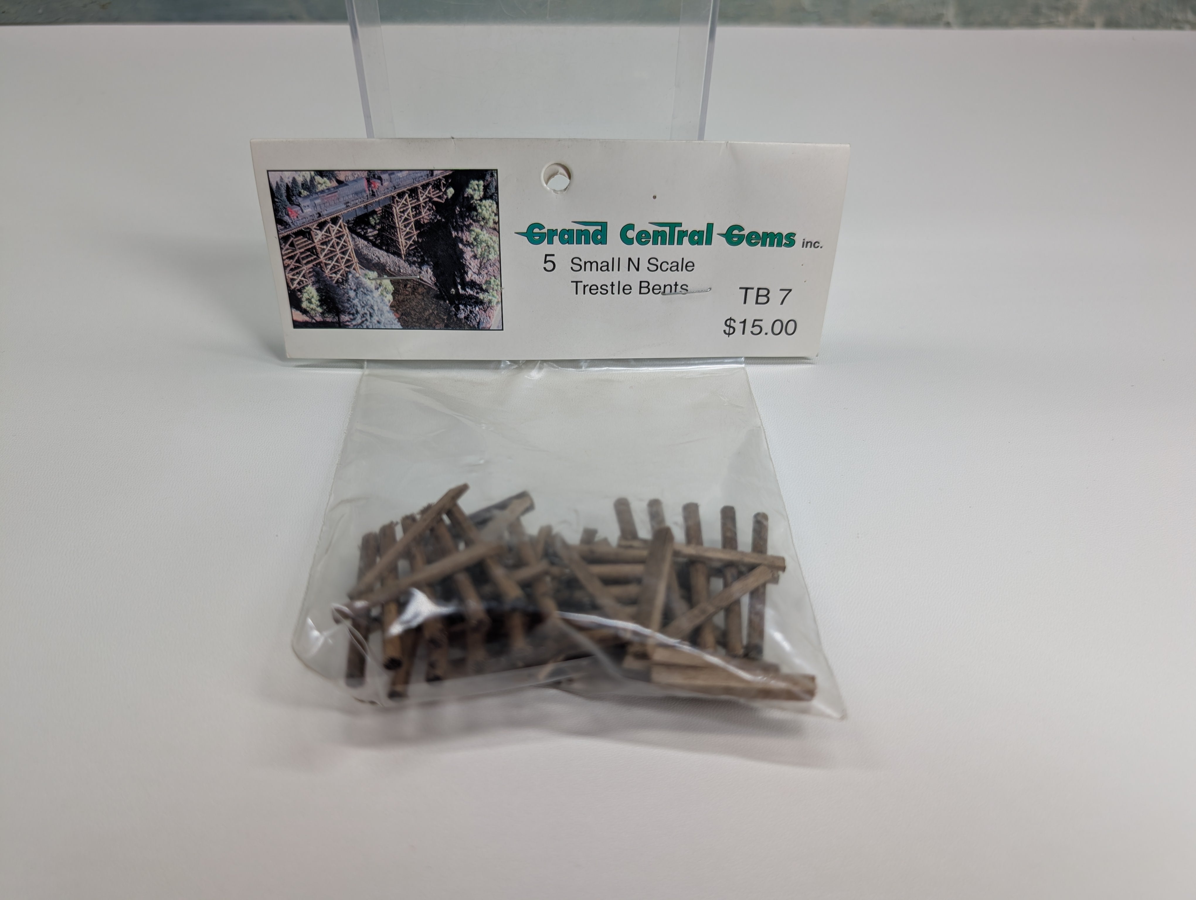 Grand Central Gems TB7 N Scale Wood Bridge Trestle Bents (5 pcs)