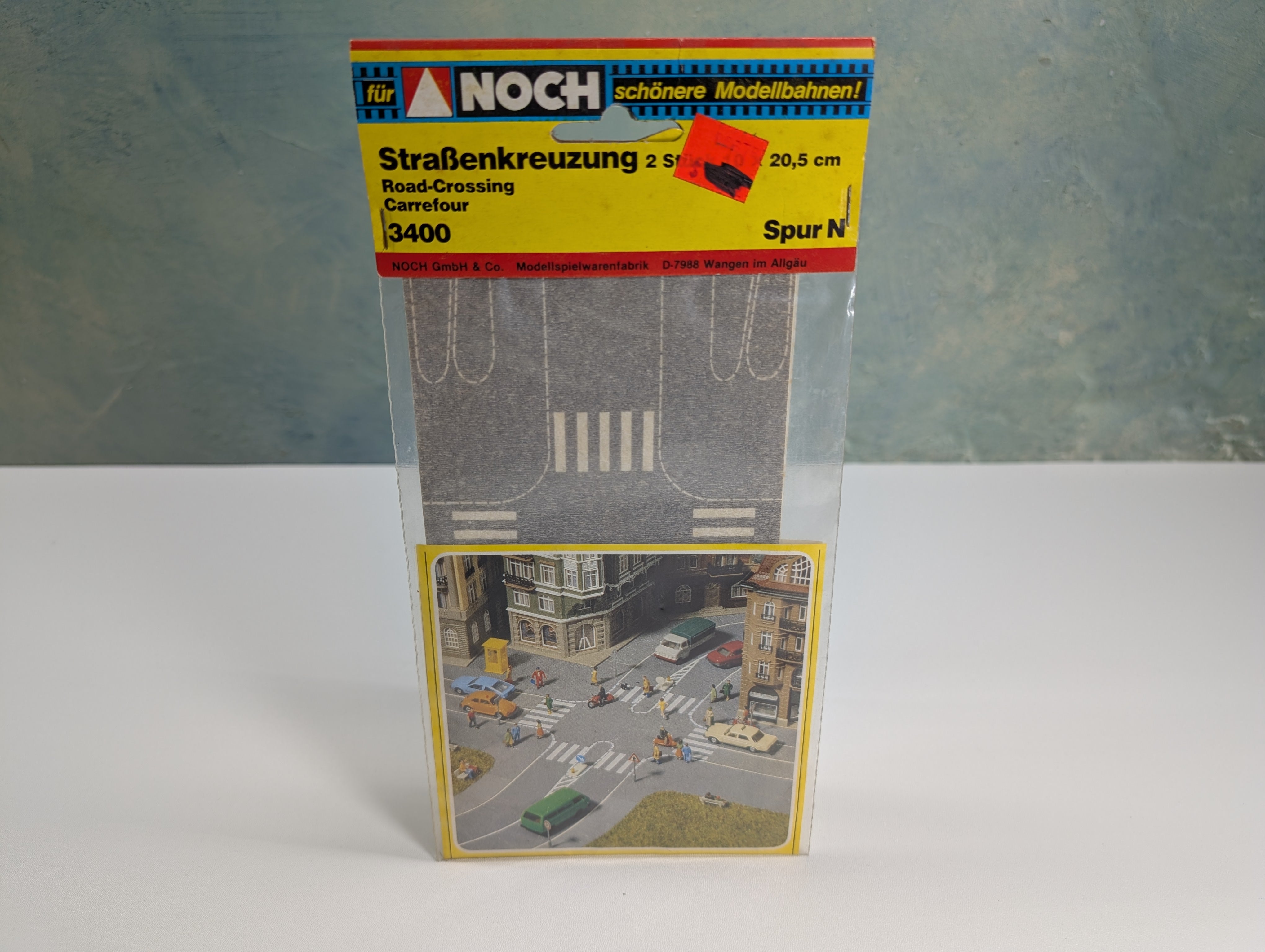 Noch 3400 N Scale 4-Way Intersection, Road Crossing