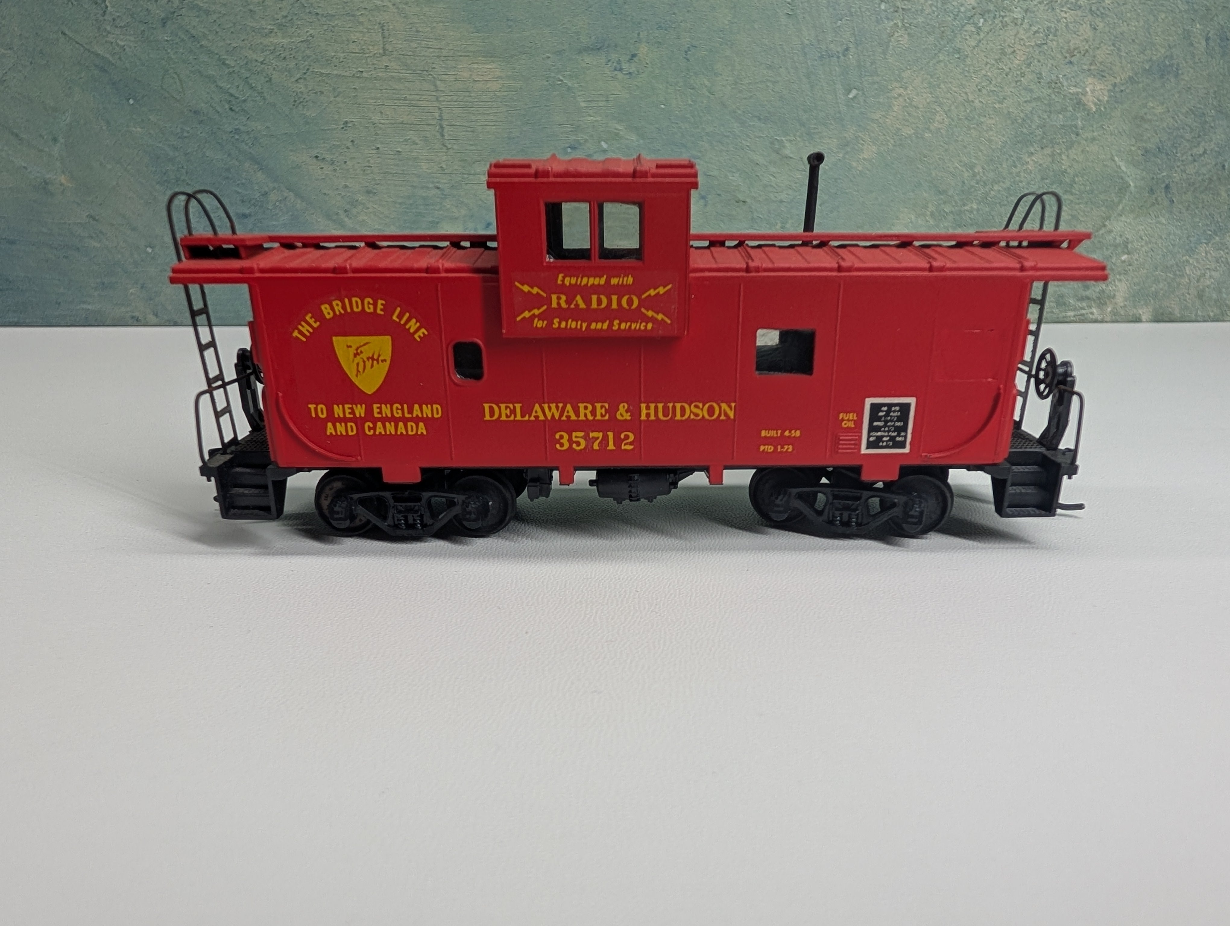 USED Athearn HO Scale Caboose Delaware and Hudson DH #35712 Decal