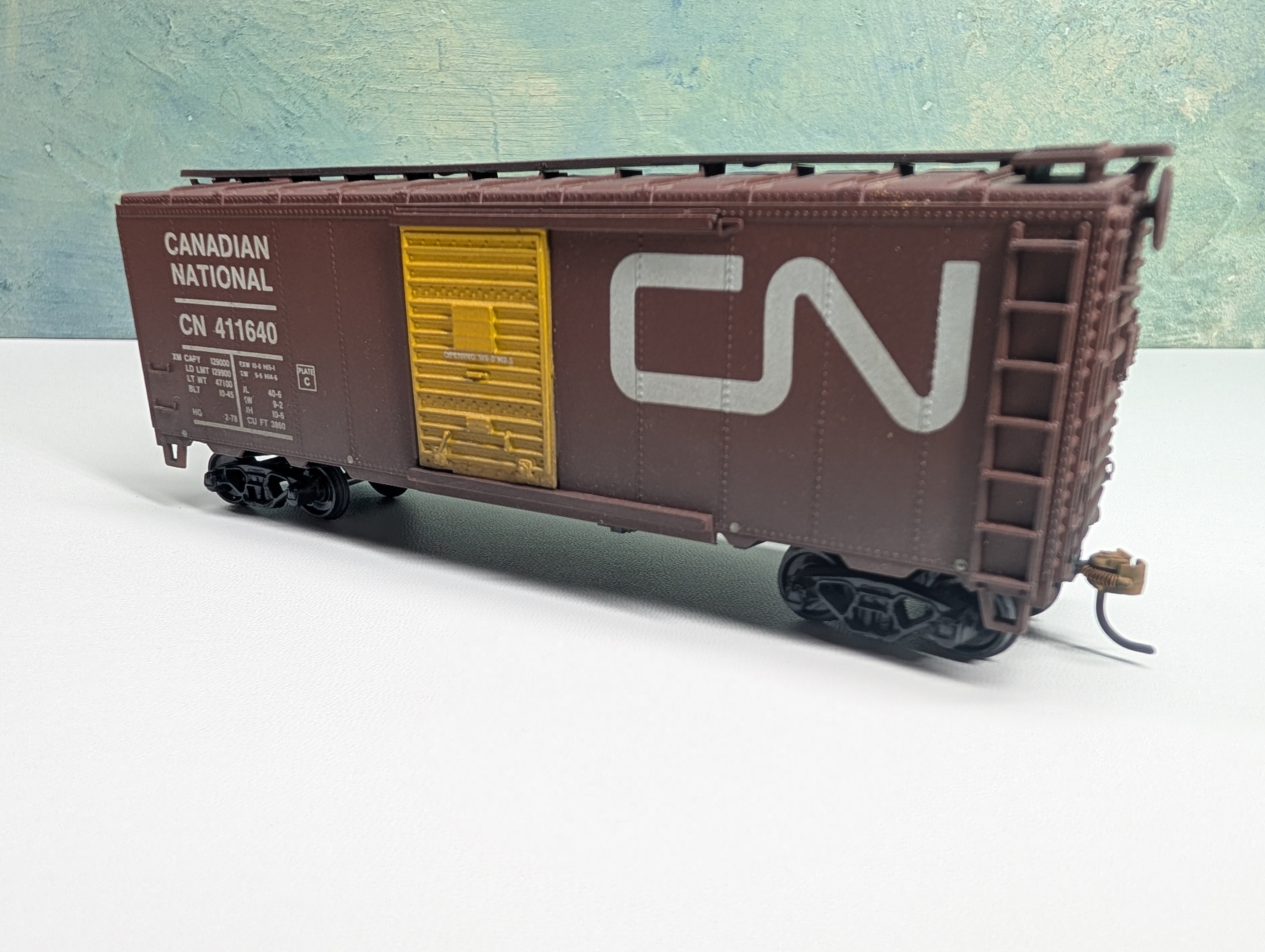 USED Athearn HO Scale 40' Box Car Canadian National CN #411640 Weathered