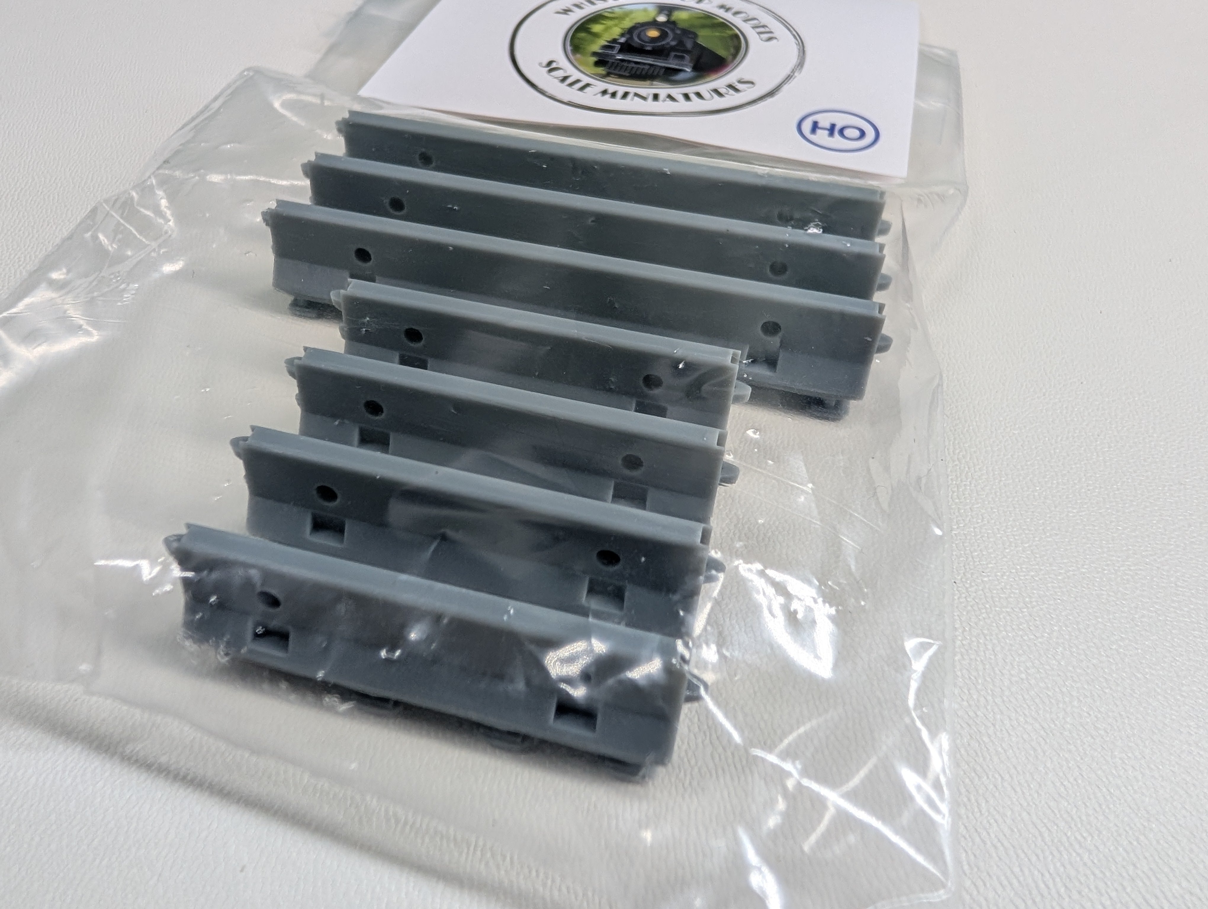 Whistle Stop Models HO2205 HO Scale K-Line or Jersey Barrier Wall, 3D Printed, Highly Detailed (8 pcs)