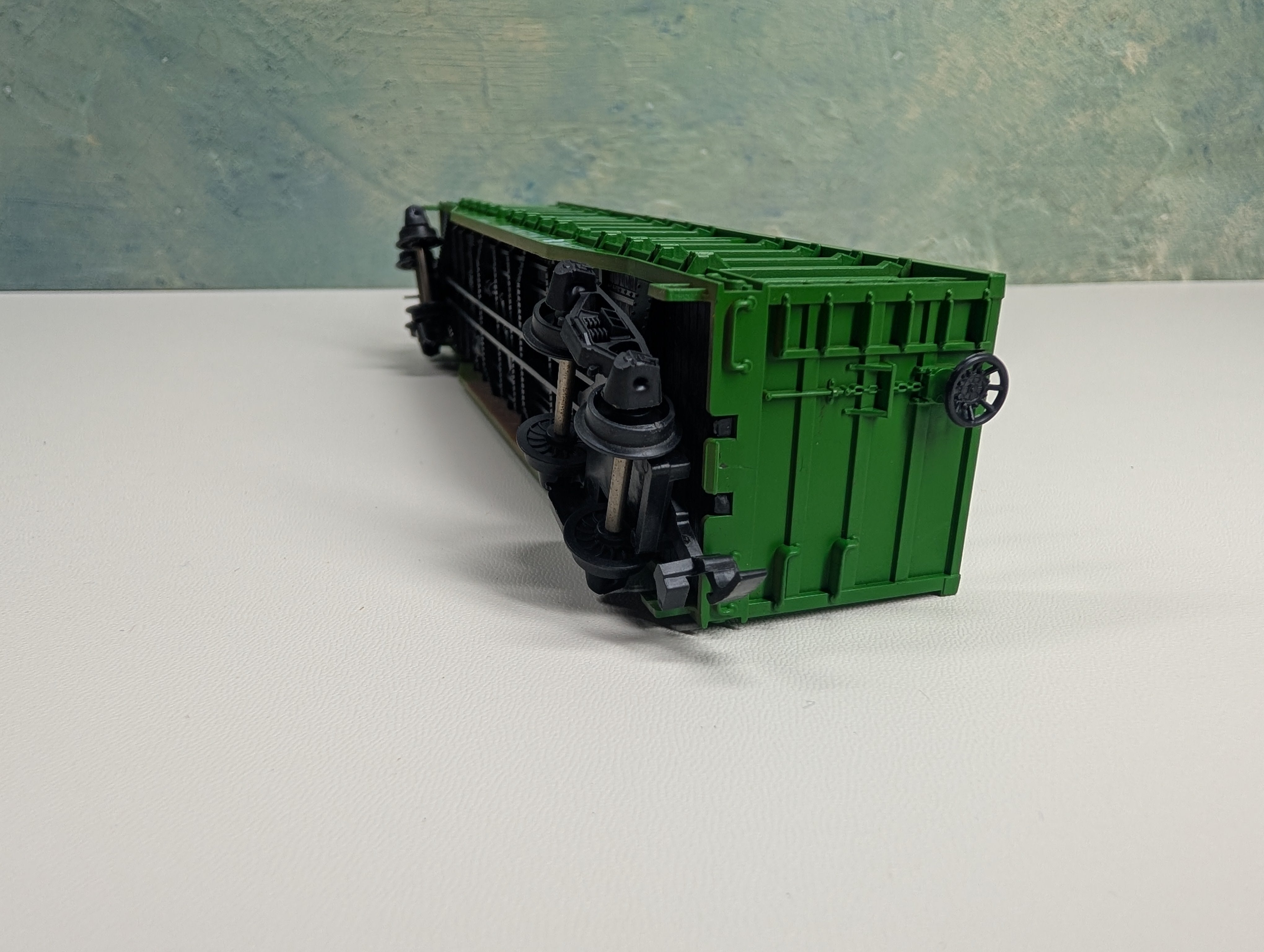 USED Roco HO Scale Pulpwood Rack Car Burlington Northern BN #50855