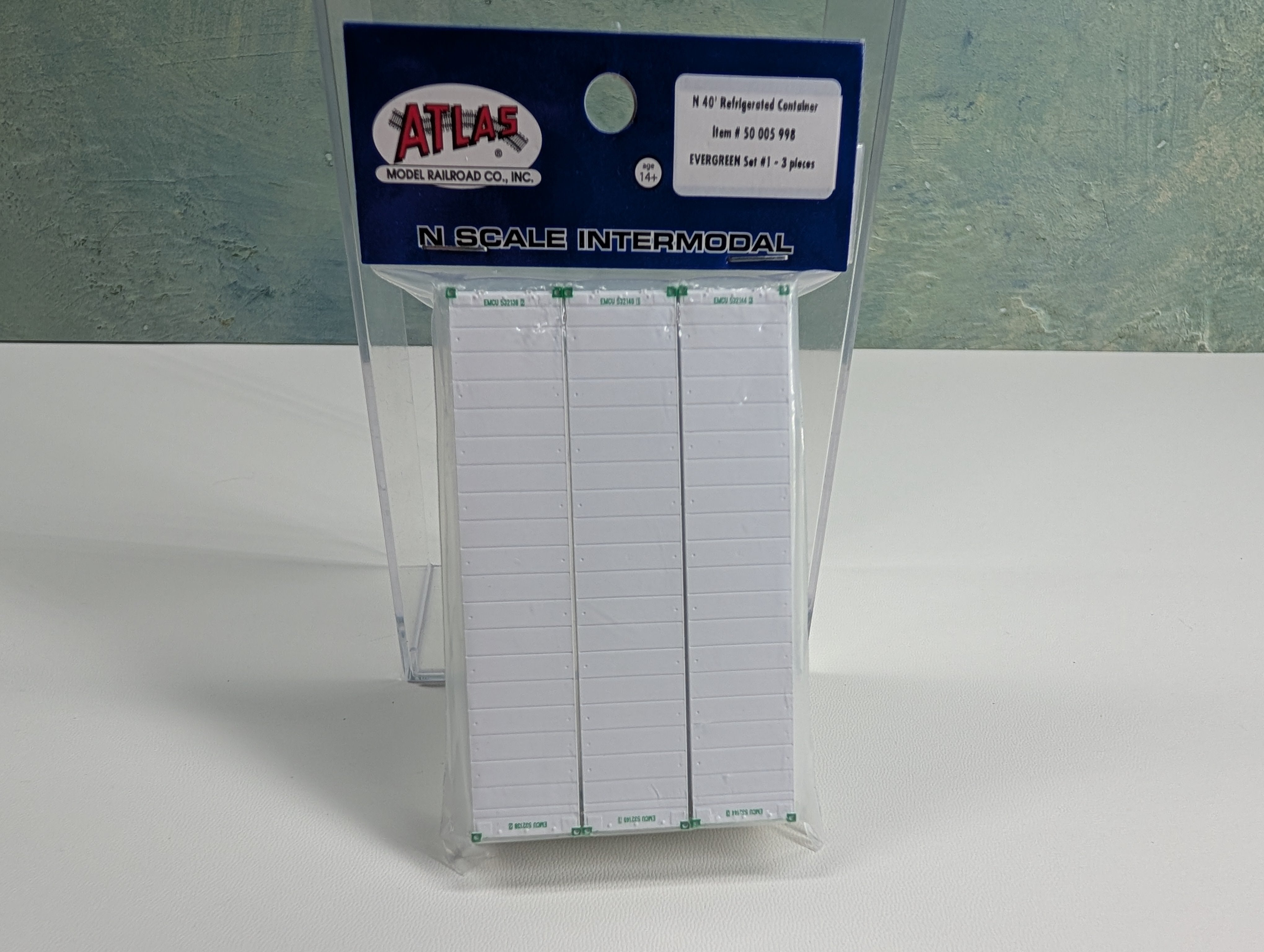 Atlas 50005998 N Scale 40' Refrigerated Container Evergreen Set #1 (3 pcs)