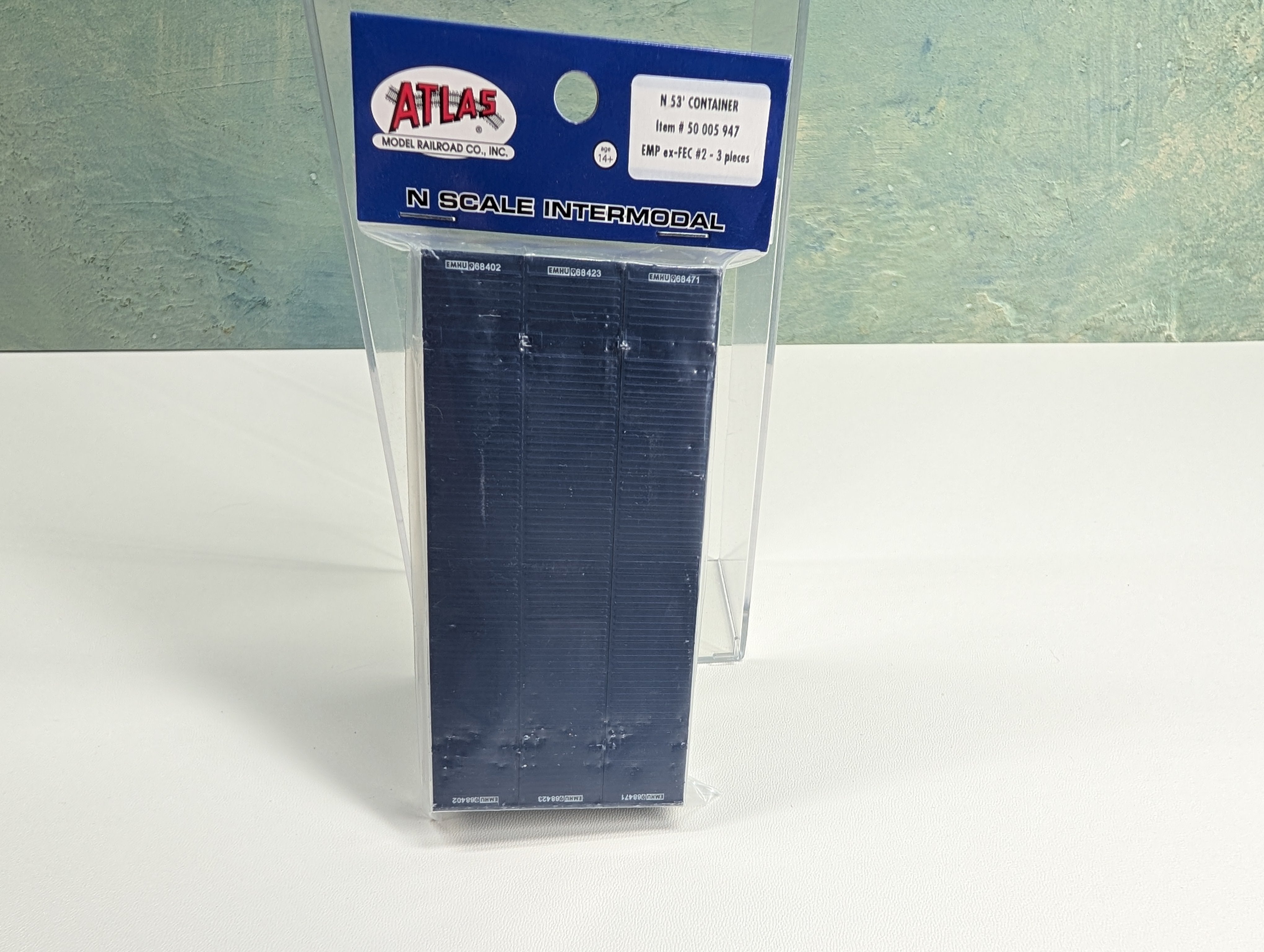 Atlas 50005947 N Scale 53' Container EMP (3 pcs)