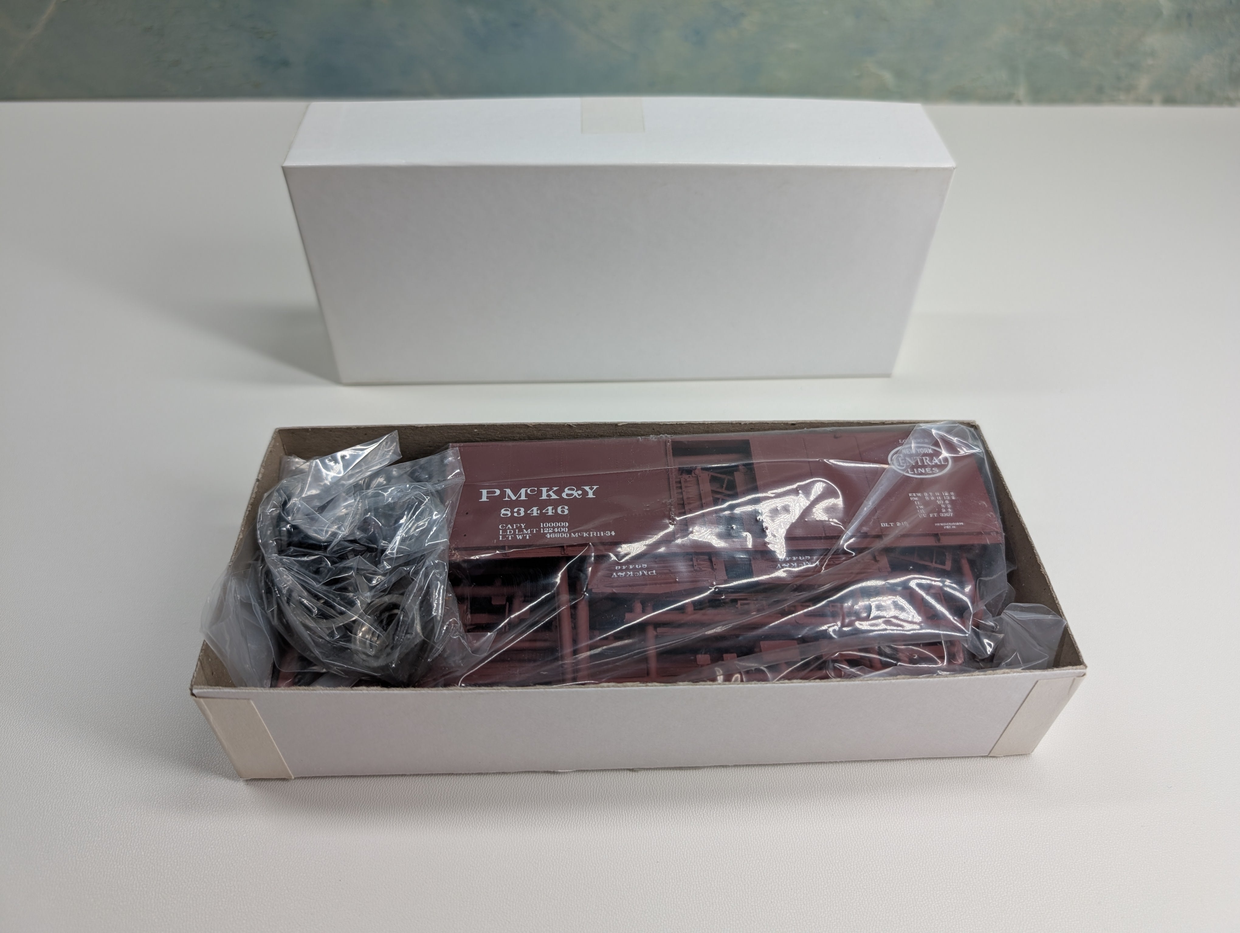 USED Tichy Train Group HO Scale Steel Box Car PMcKY #83446 NMRA Conv Car KIT