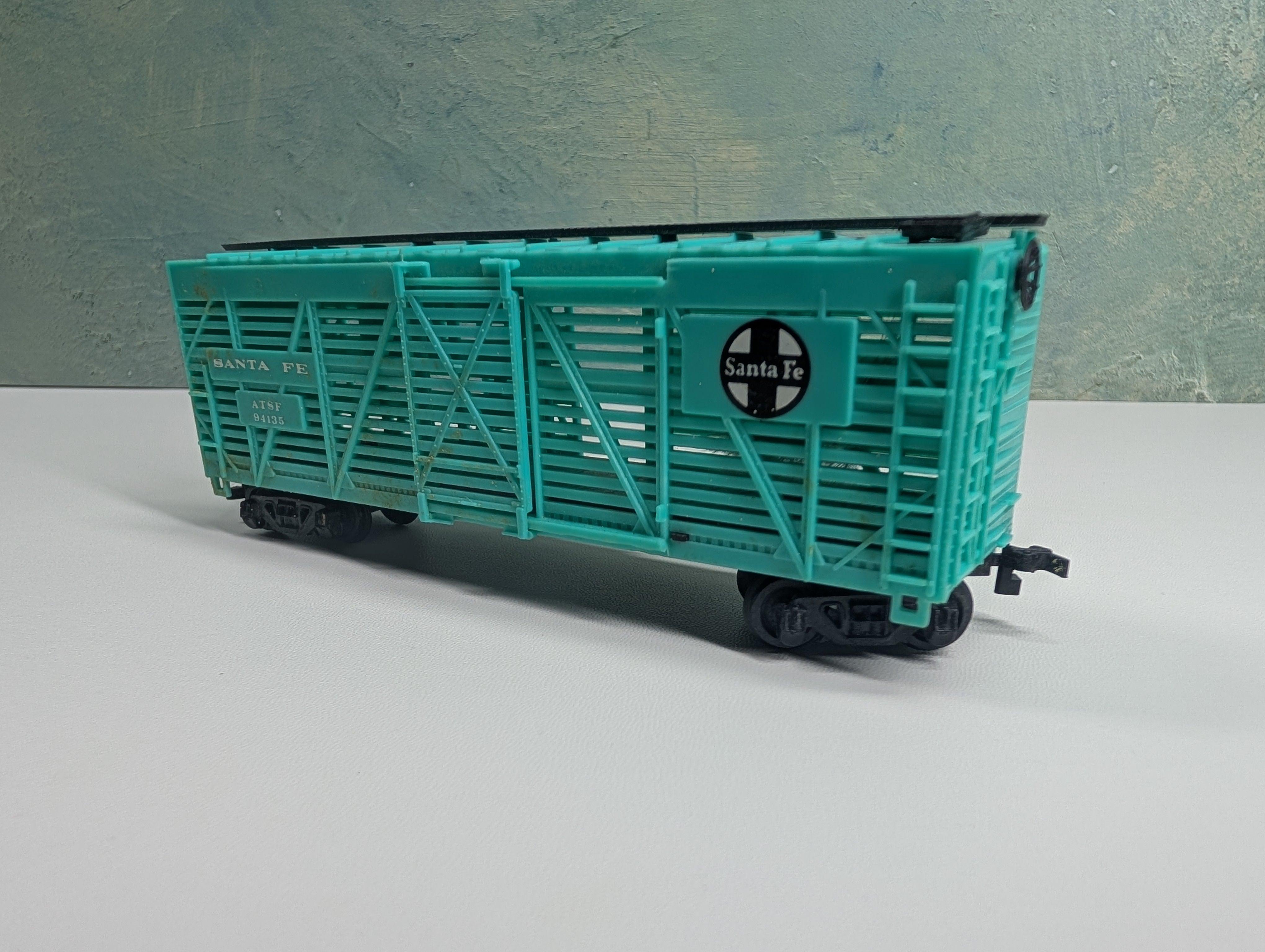 USED Bachmann HO Scale Cattle Stock Car Santa Fe ATSF #94135