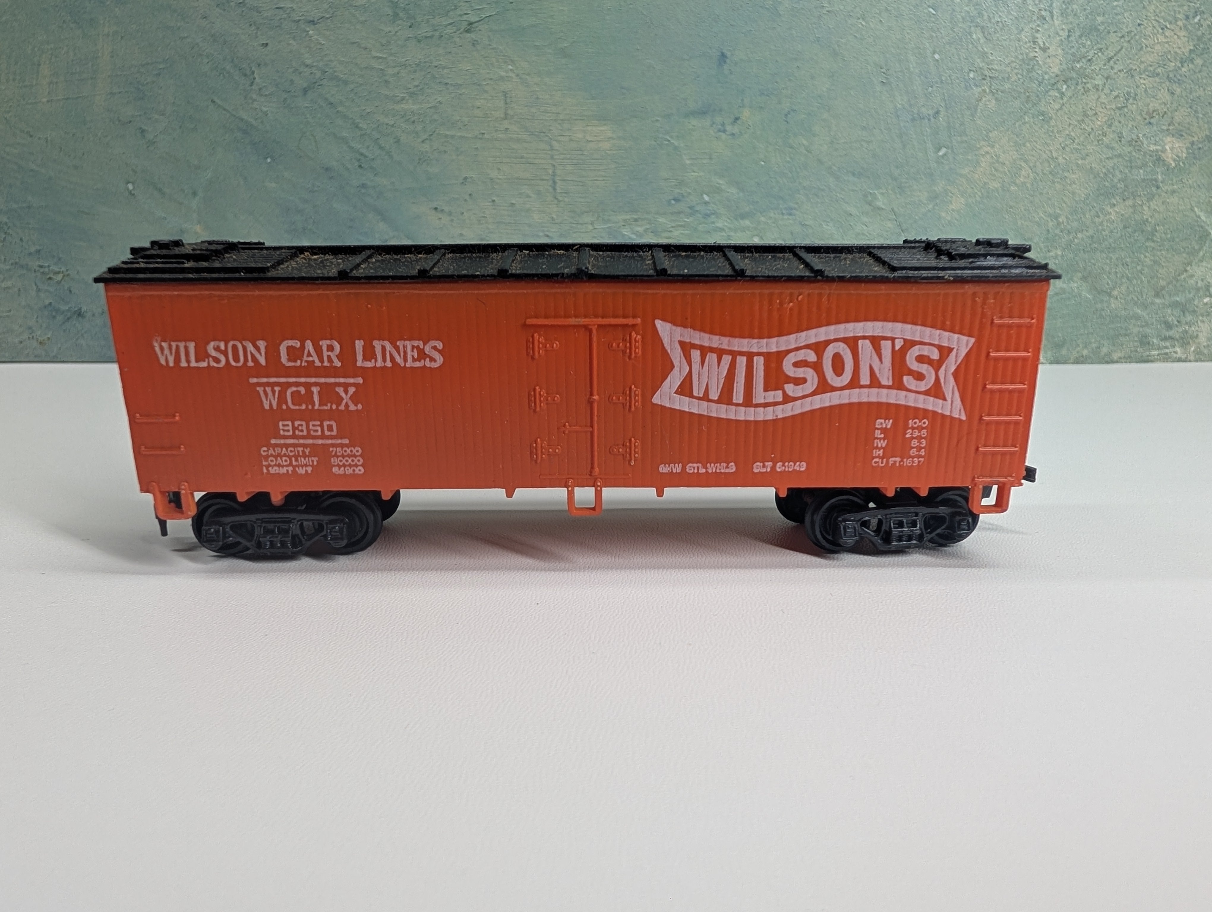 USED HO Scale Wooden Box Car Wilson Car Lines WCLX #9350
