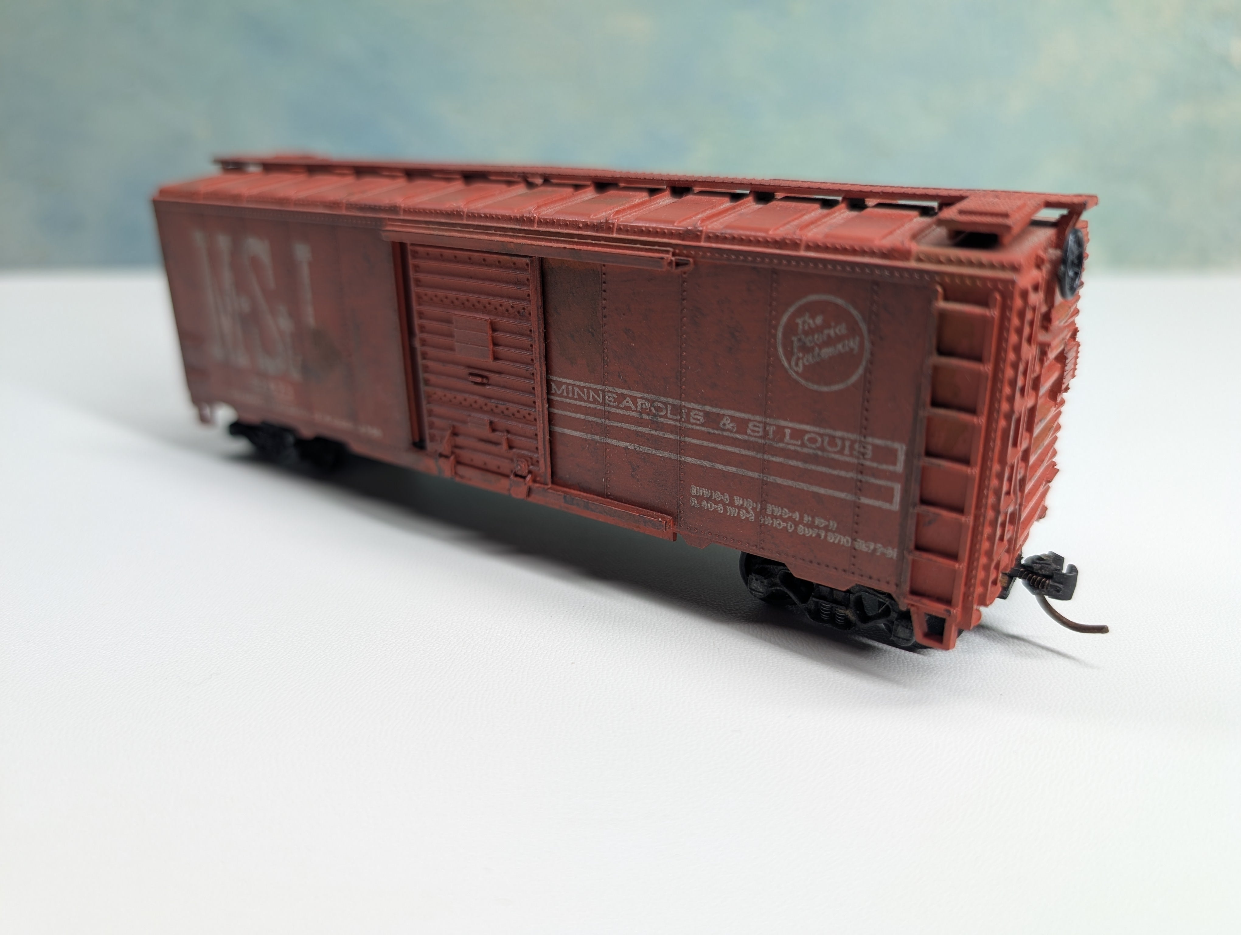 USED Athearn HO Scale 40' Box Car MStL #52673 Weathered