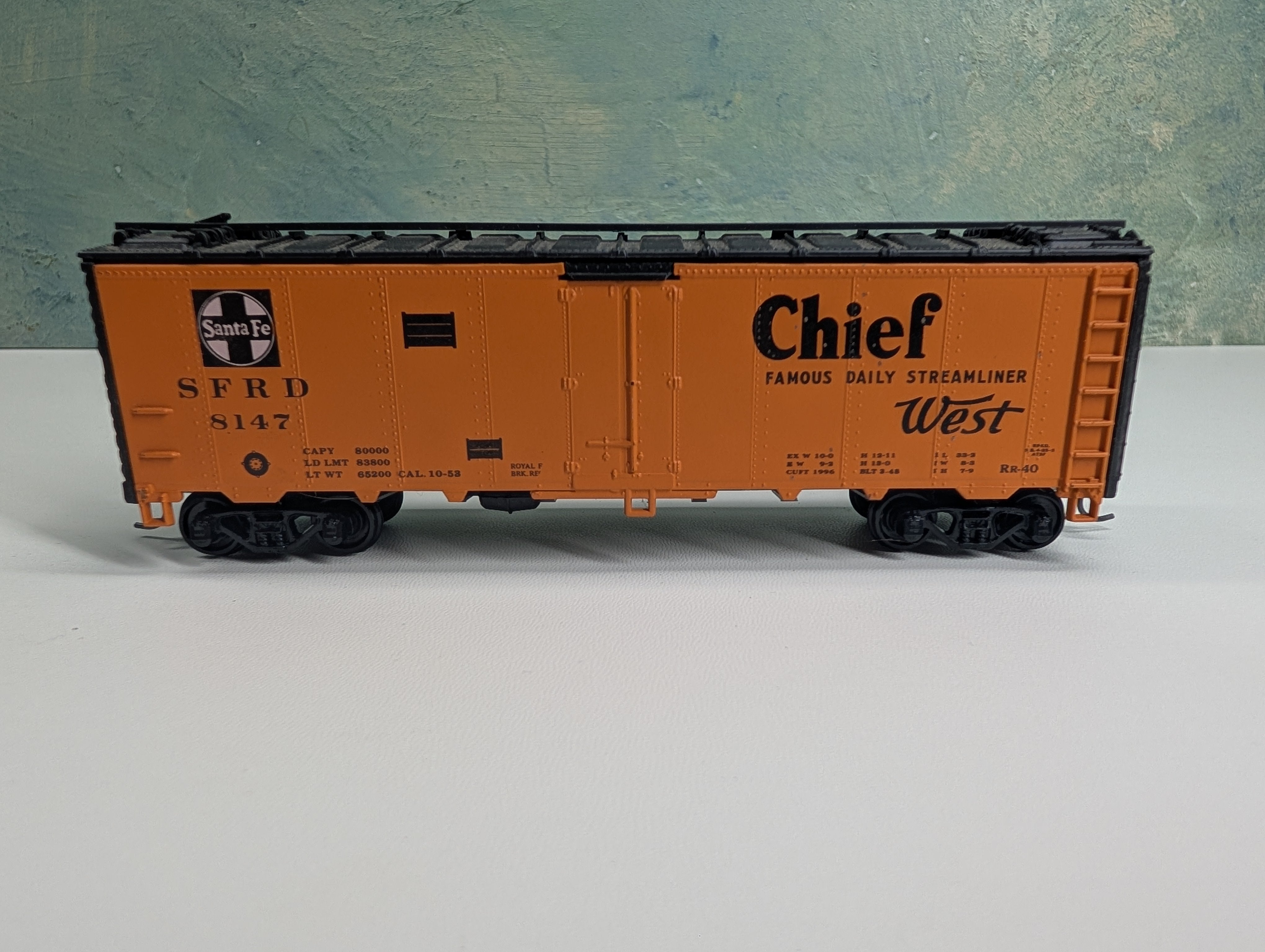 USED Athearn HO Scale 40' Box Car Santa Fe SFRD #8147
