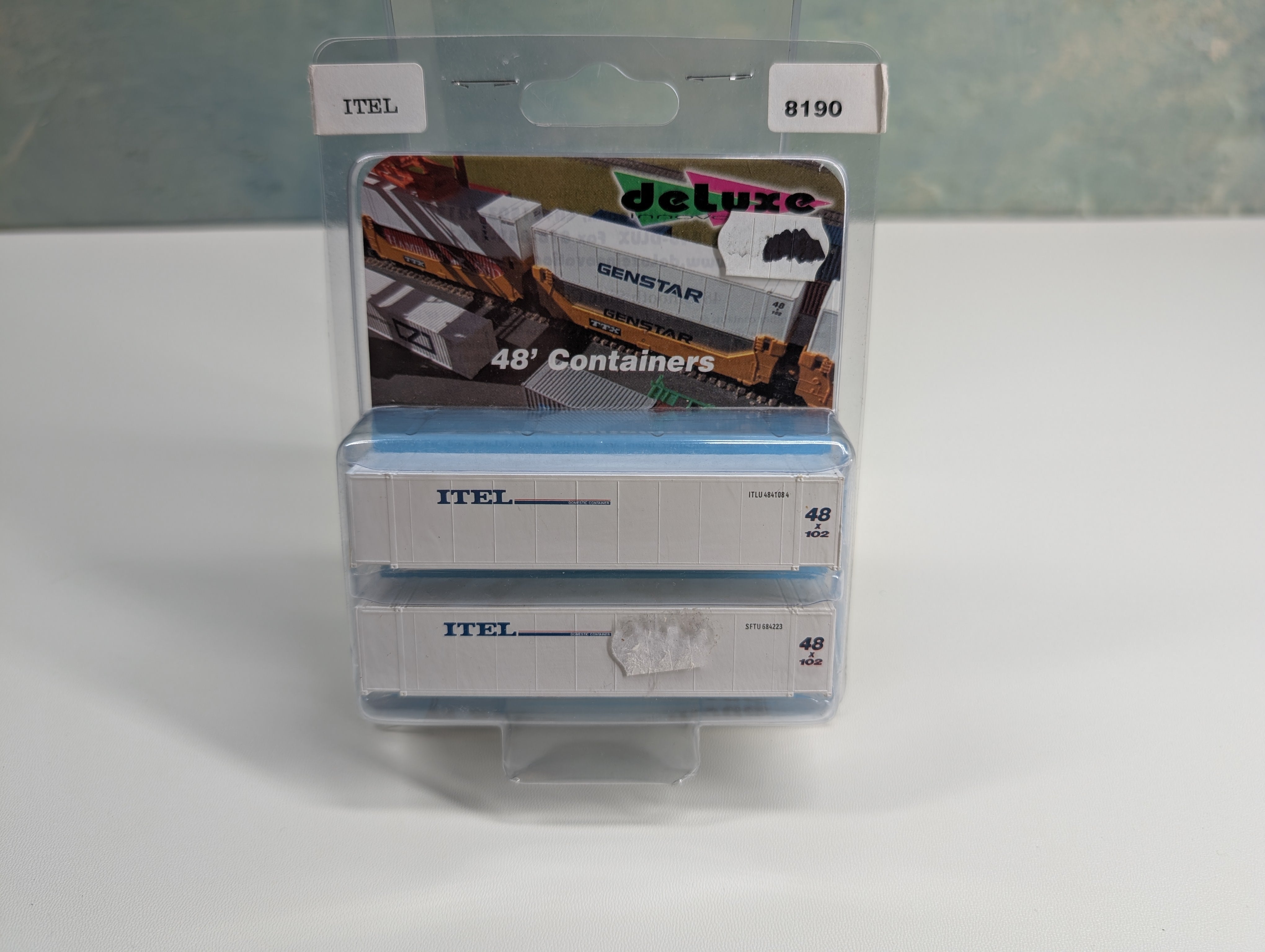 USED Deluxe 8190 N Scale 48' Containers ITEL (2 pcs)