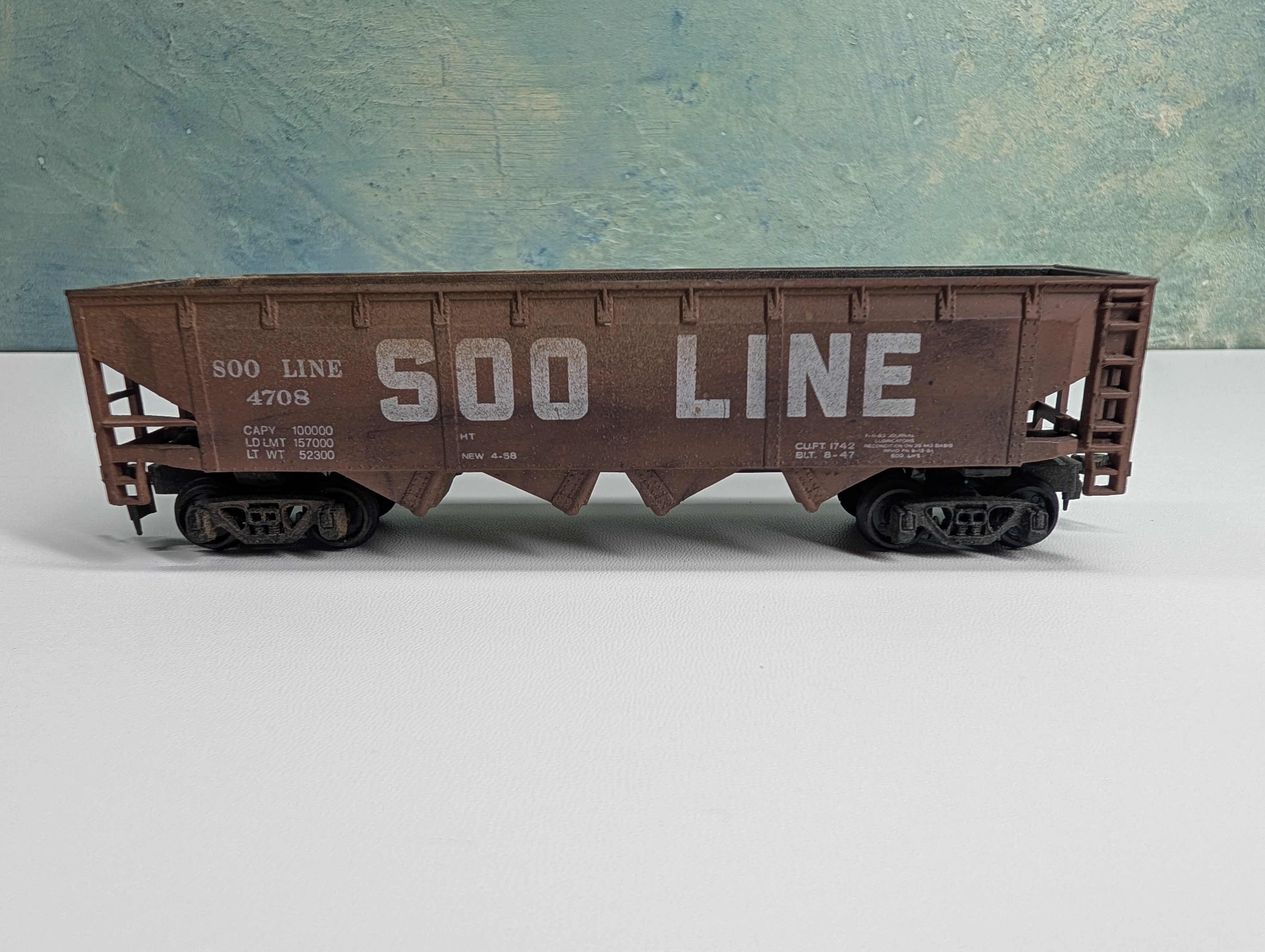 USED HO Scale Quad Hopper SOO Line #4708