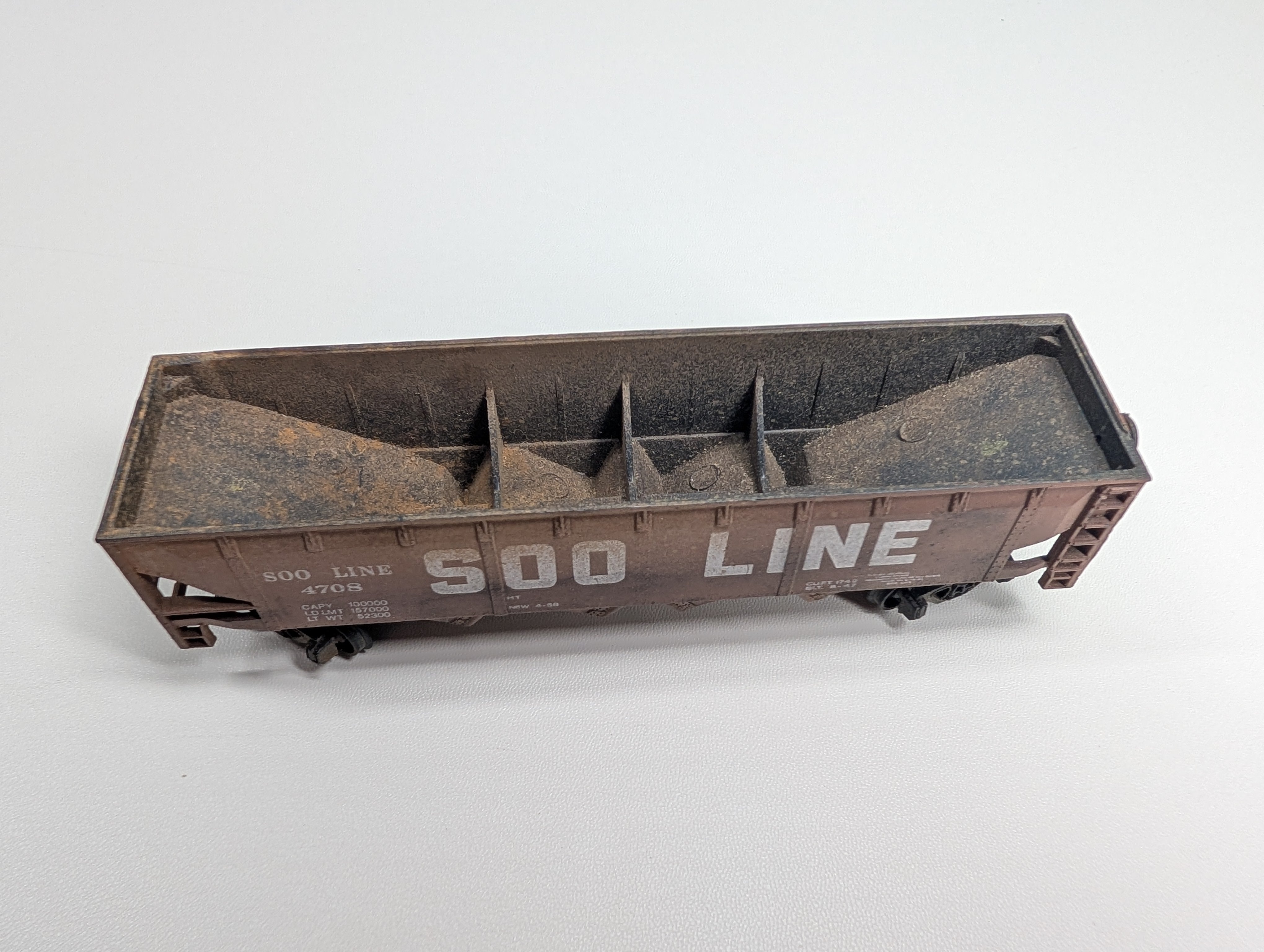 USED HO Scale Quad Hopper SOO Line #4708