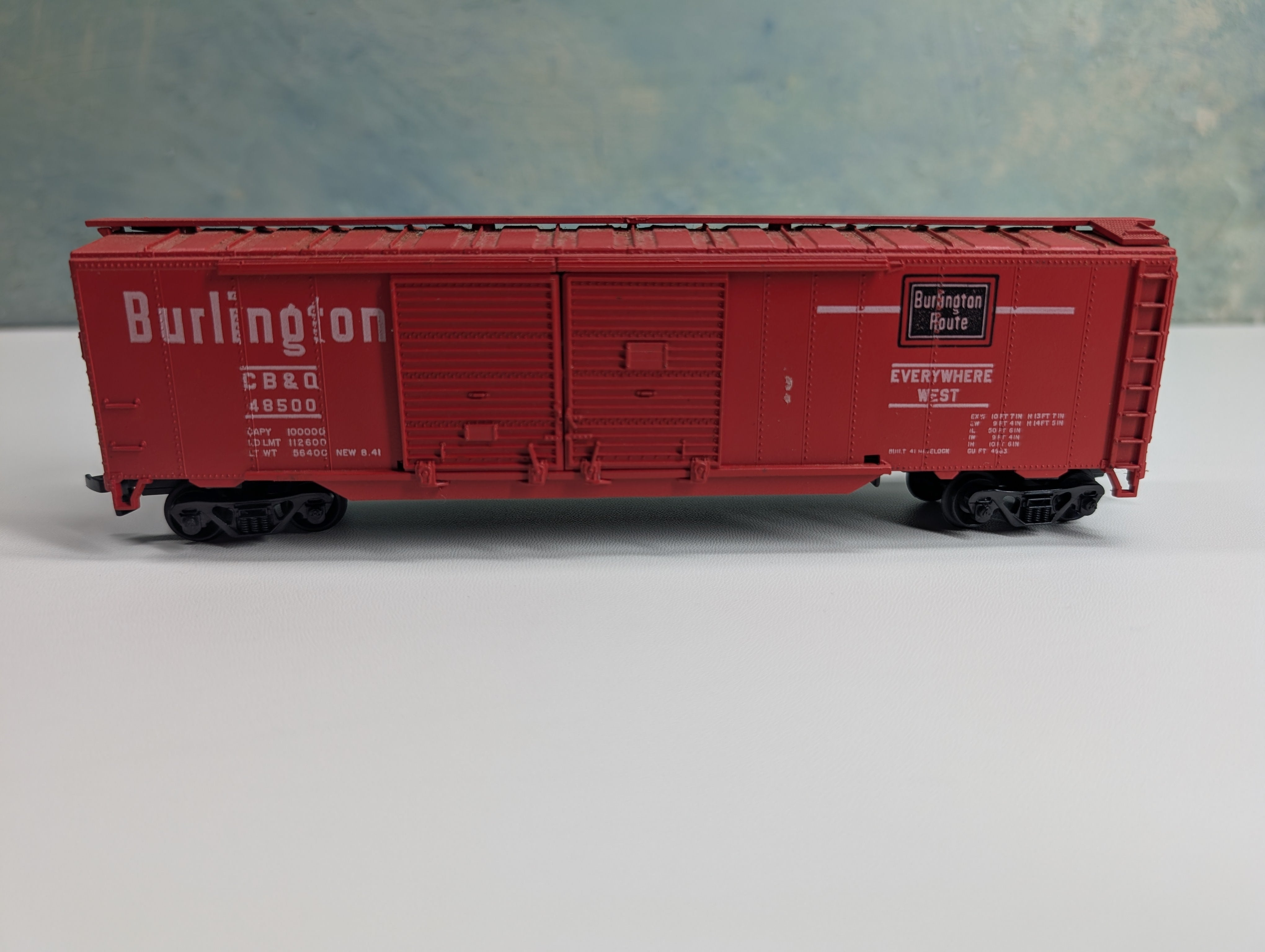 USED HO Scale 50' DD Box Car Burlington CB&Q #48500