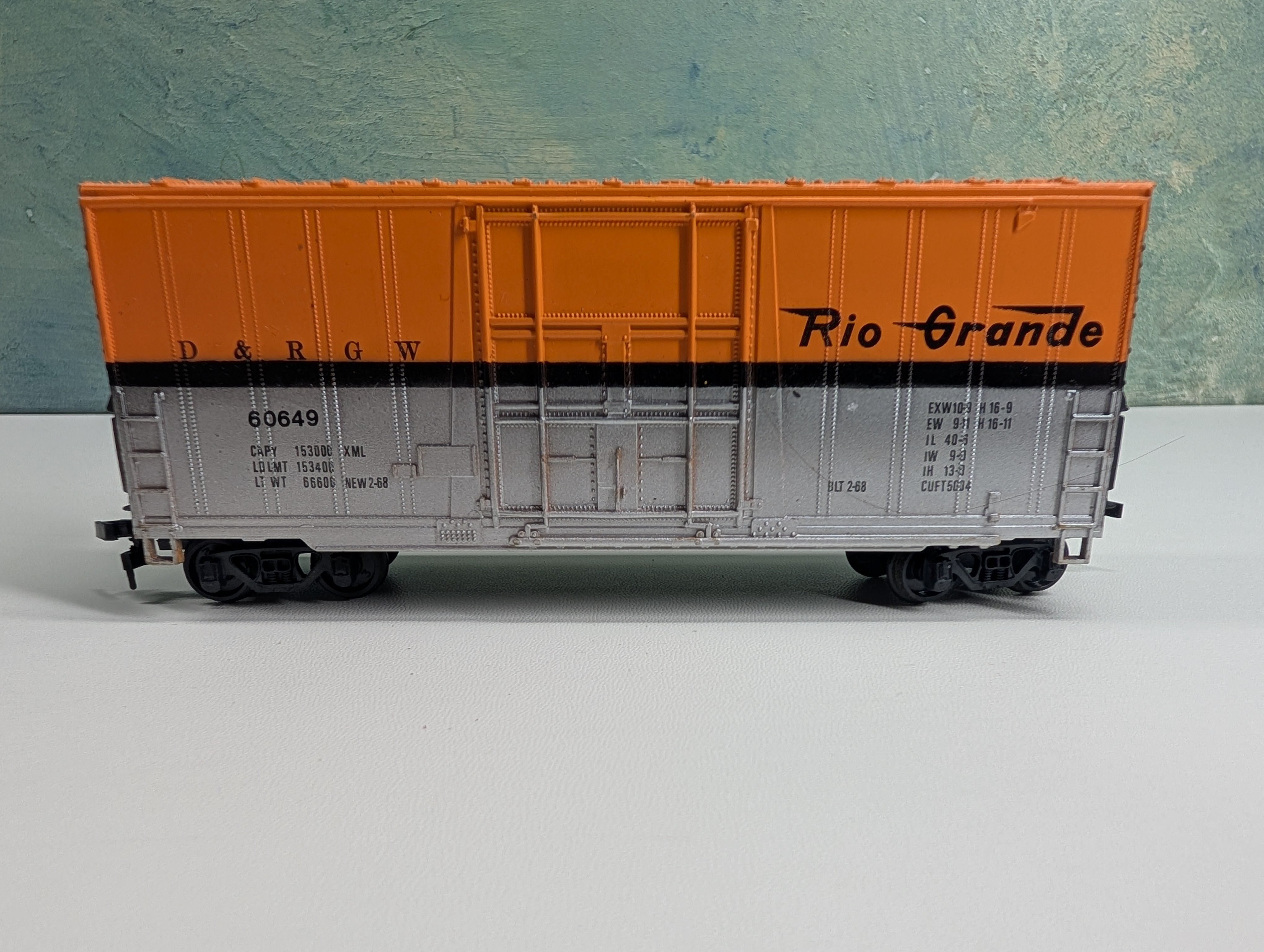 USED Bachmann HO Scale 40' HI-Cube Box Car Rio Grande D&GRW #60649