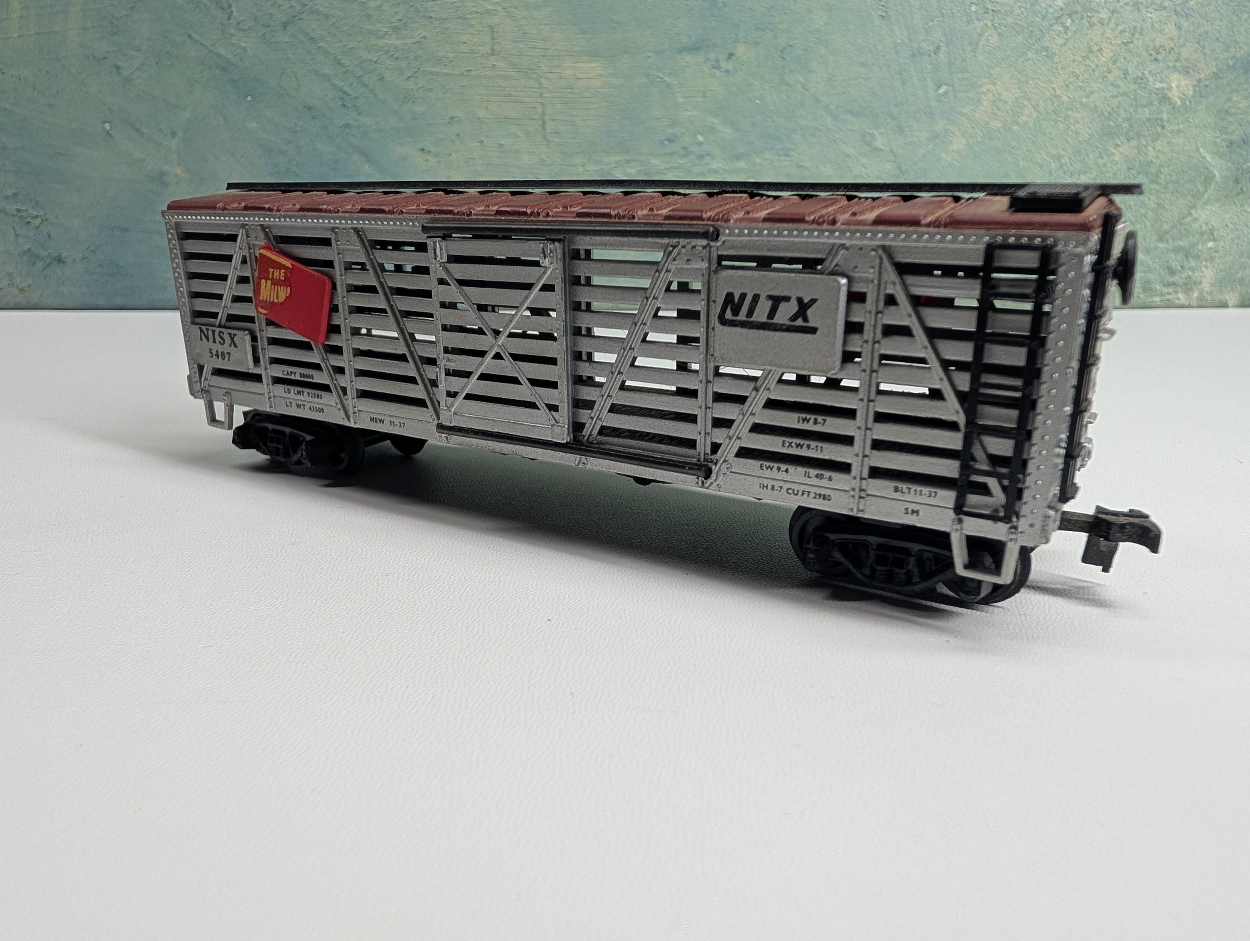 USED HO Scale Cattle Stock Car Milwaukee Road NISX #5407