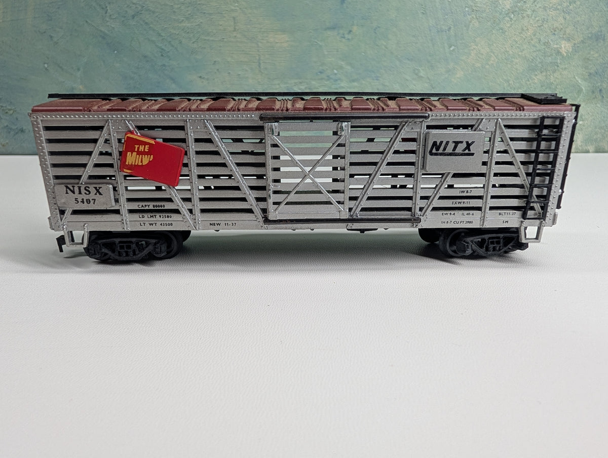 USED HO Scale Cattle Stock Car Milwaukee Road NISX #5407