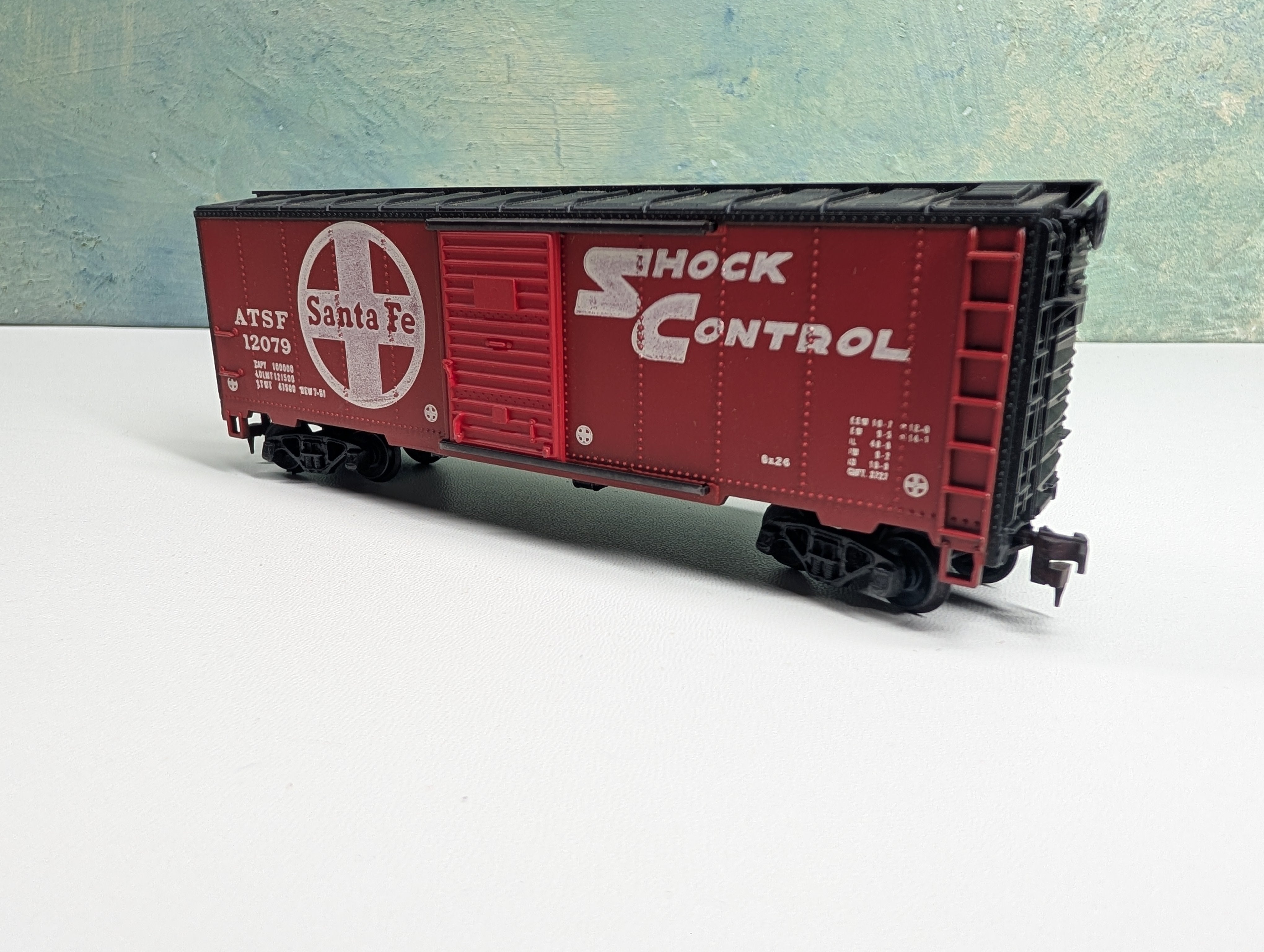 USED Mantua HO Scale 40' Box Car Santa Fe ATSF #12079 Shock Control