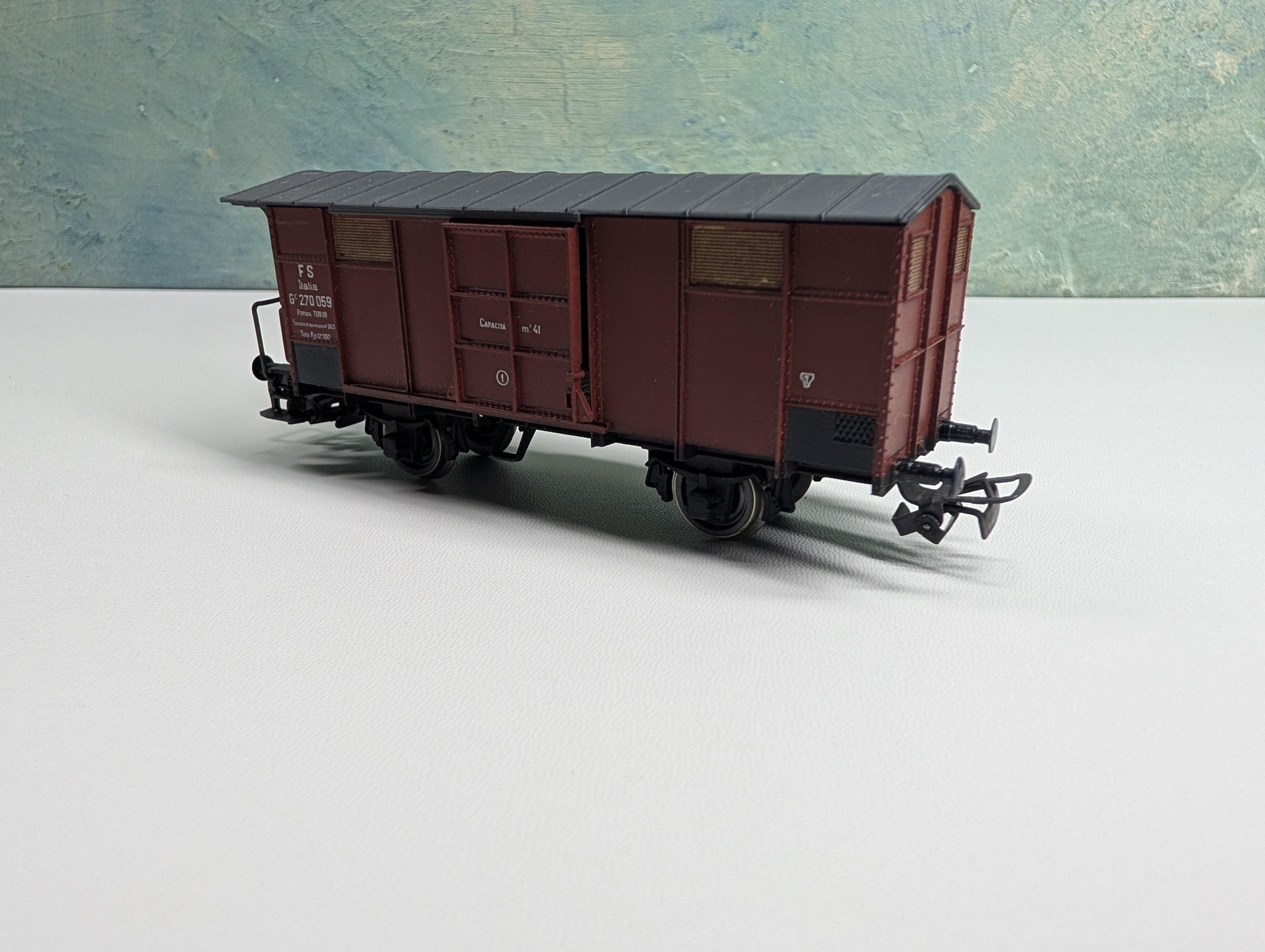USED Rivarossi HO Scale Covered Freight Wagon FS GC270059