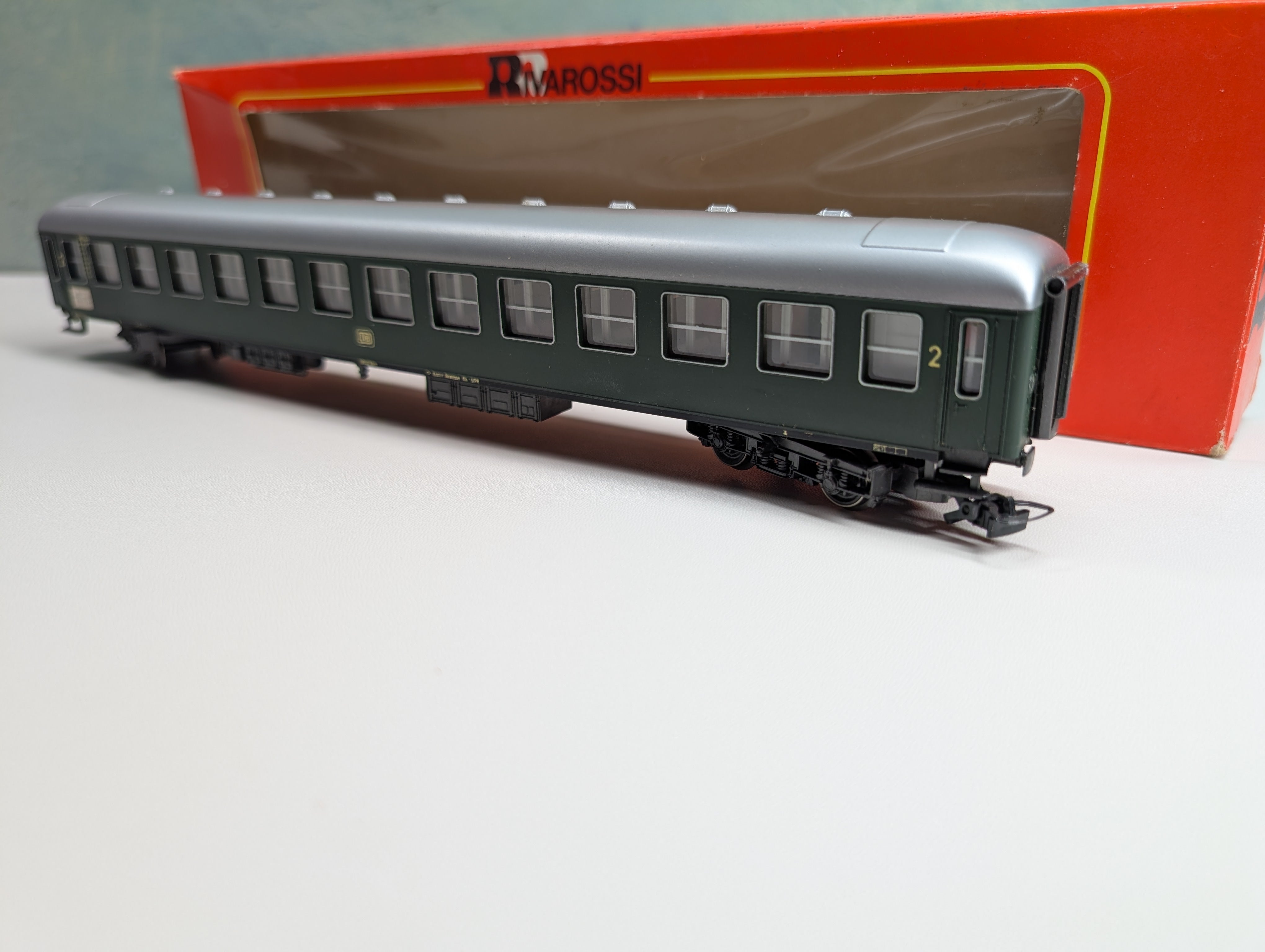 USED Rivarossi 2918 HO Scale 2nd Class Passenger Car DB #2